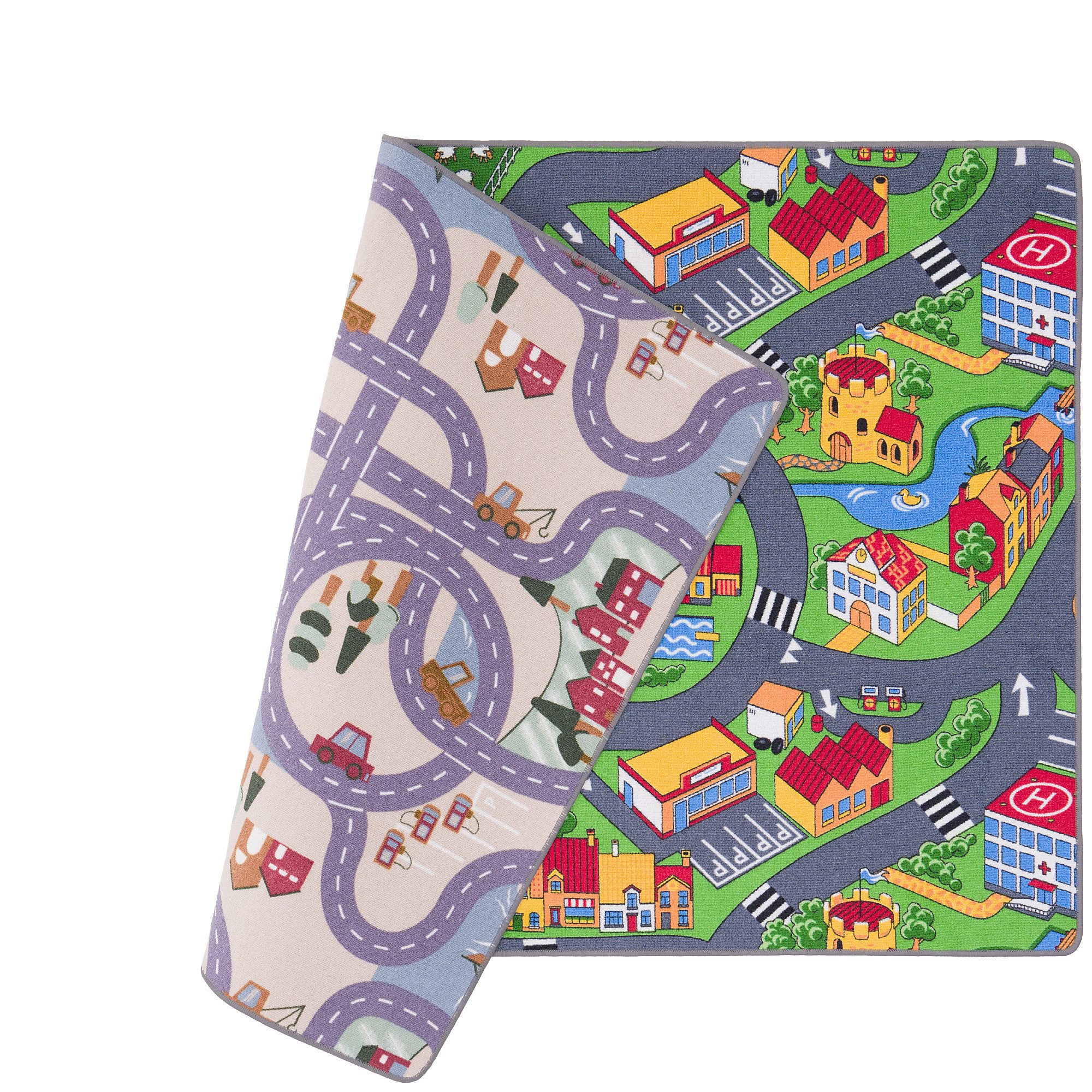 Snapstyle Kinderteppich Straßenteppich Beidseitig Straßenlandschaften, Rech günstig online kaufen