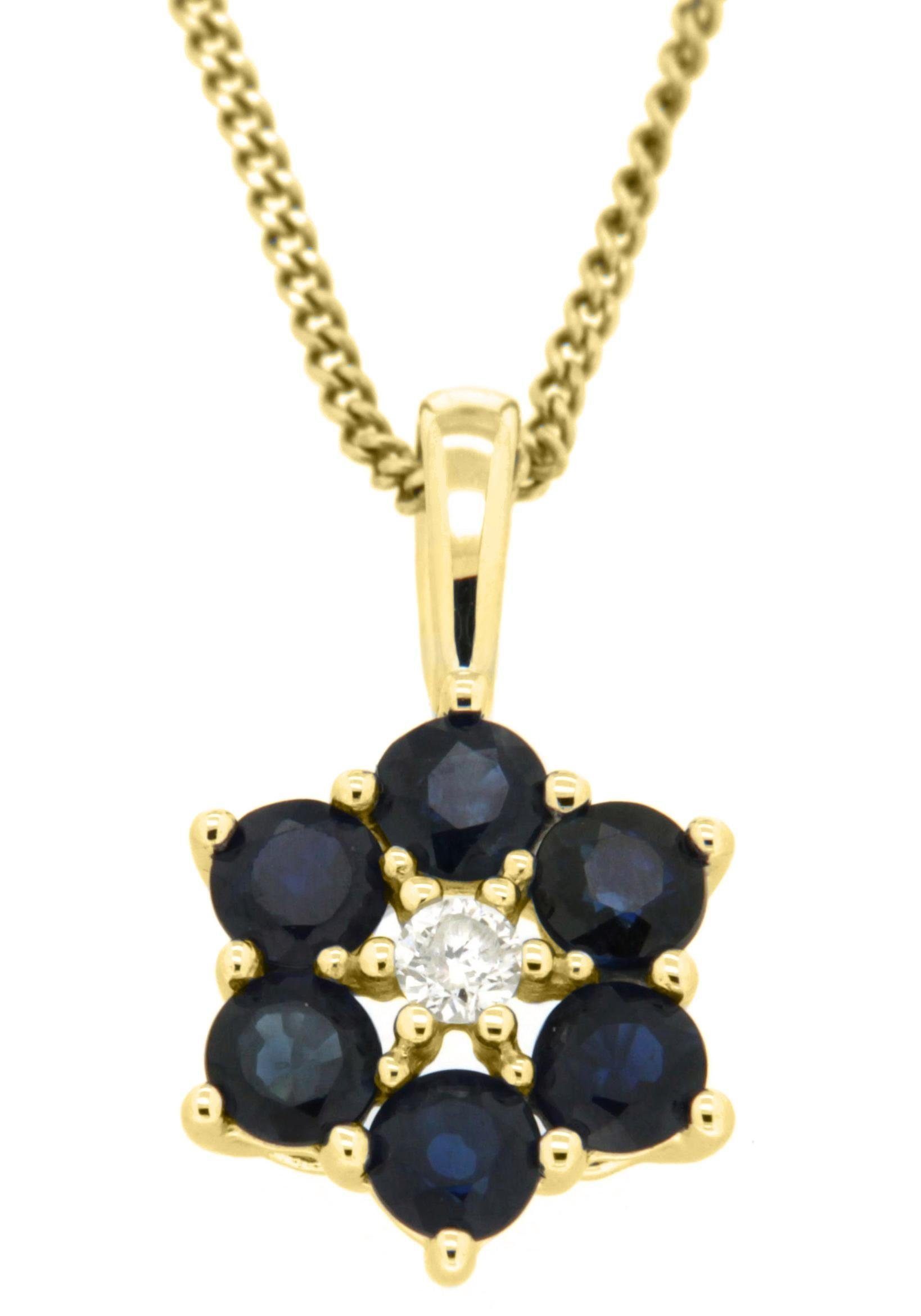 Kettenanhänger Schmuck Geschenk Gold 333 Halsschmuck Anhänger für Halskette Blume