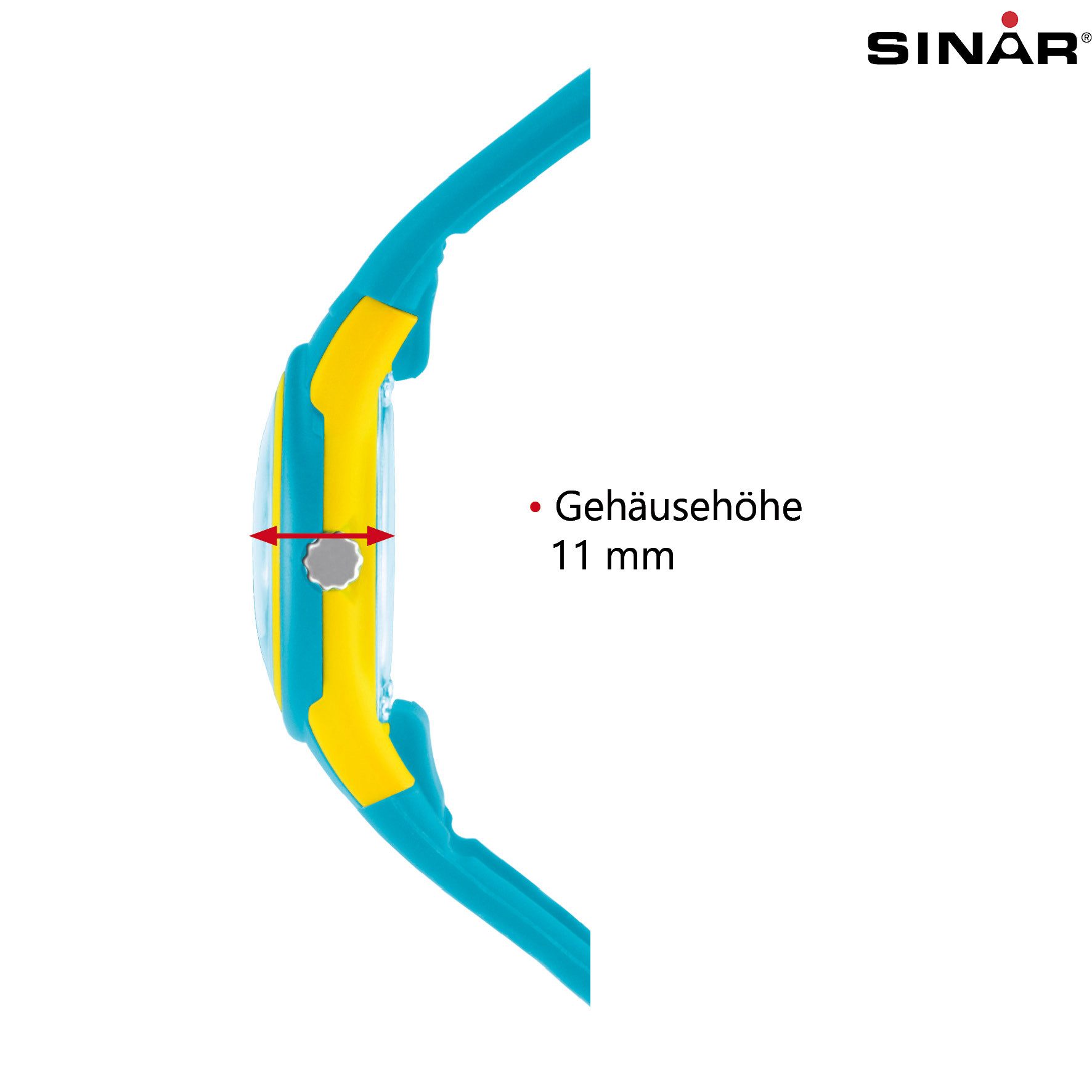 SINAR Quarzuhr XB-47 Jugend Armbanduhr Sportuhr Silikonband, analog sportlich modern Geschenkidee Jugend Ø 29mm
