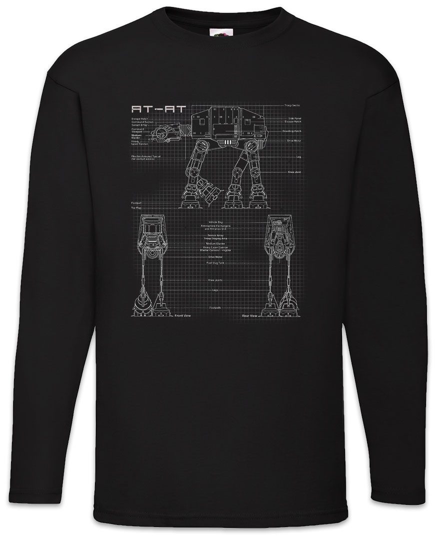 Langarmshirt Armed Transporter Blueprint Langarm T-Shirt Star Empire AT-AT Storm