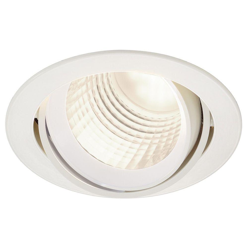 SLV LED Ja, keine DLMI Angabe, Einbaustrahler, enthalten: Tria Einbauleuchte weiß, verbaut, 4000, Einbauleuchte Leuchtmittel New fest Einbaustrahler LED, Round