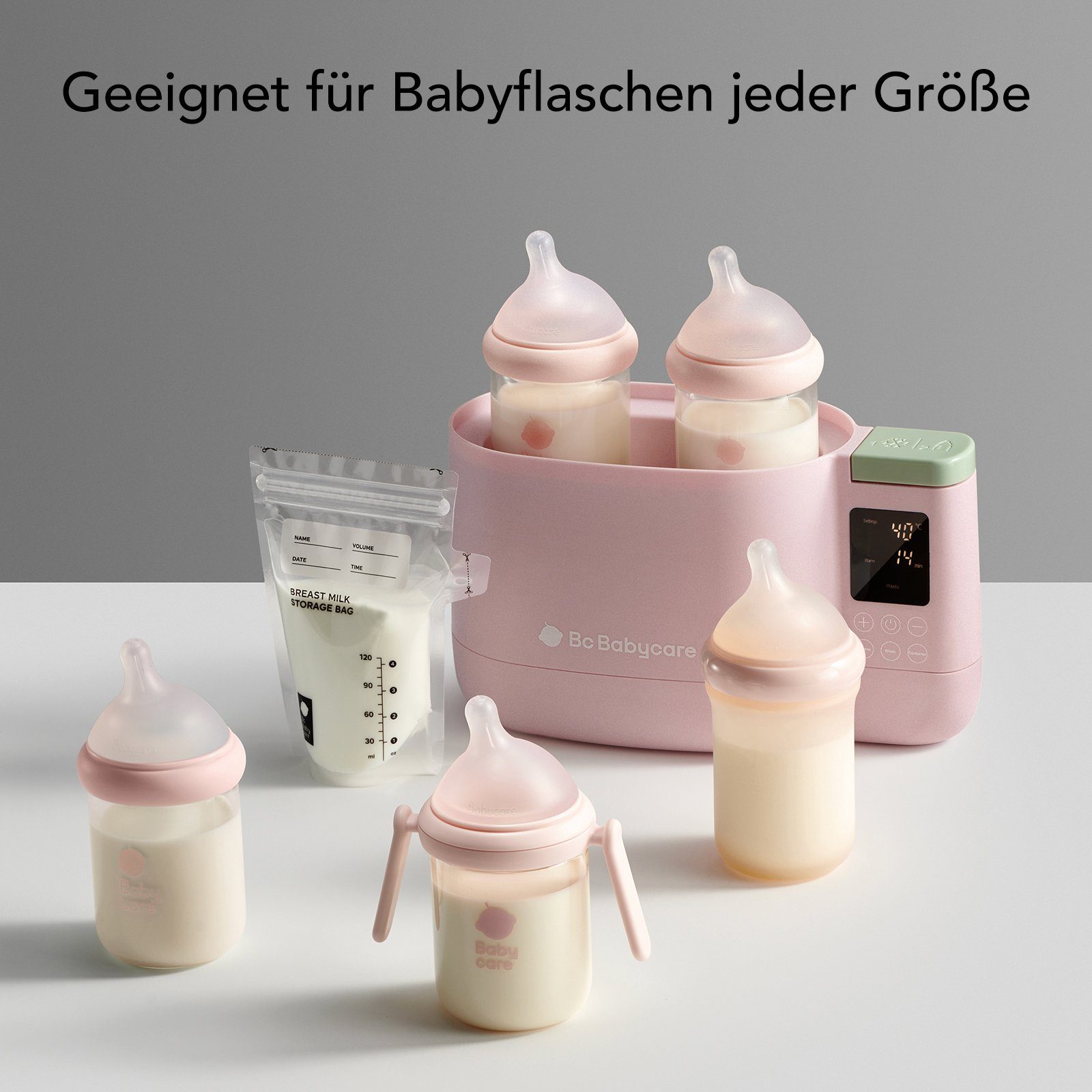 BC Babycare Babyflaschenwärmer Elektrischer Milcherwärmer, von 1, Erwärmung 5 zwei Flaschen Gleichzeitige in