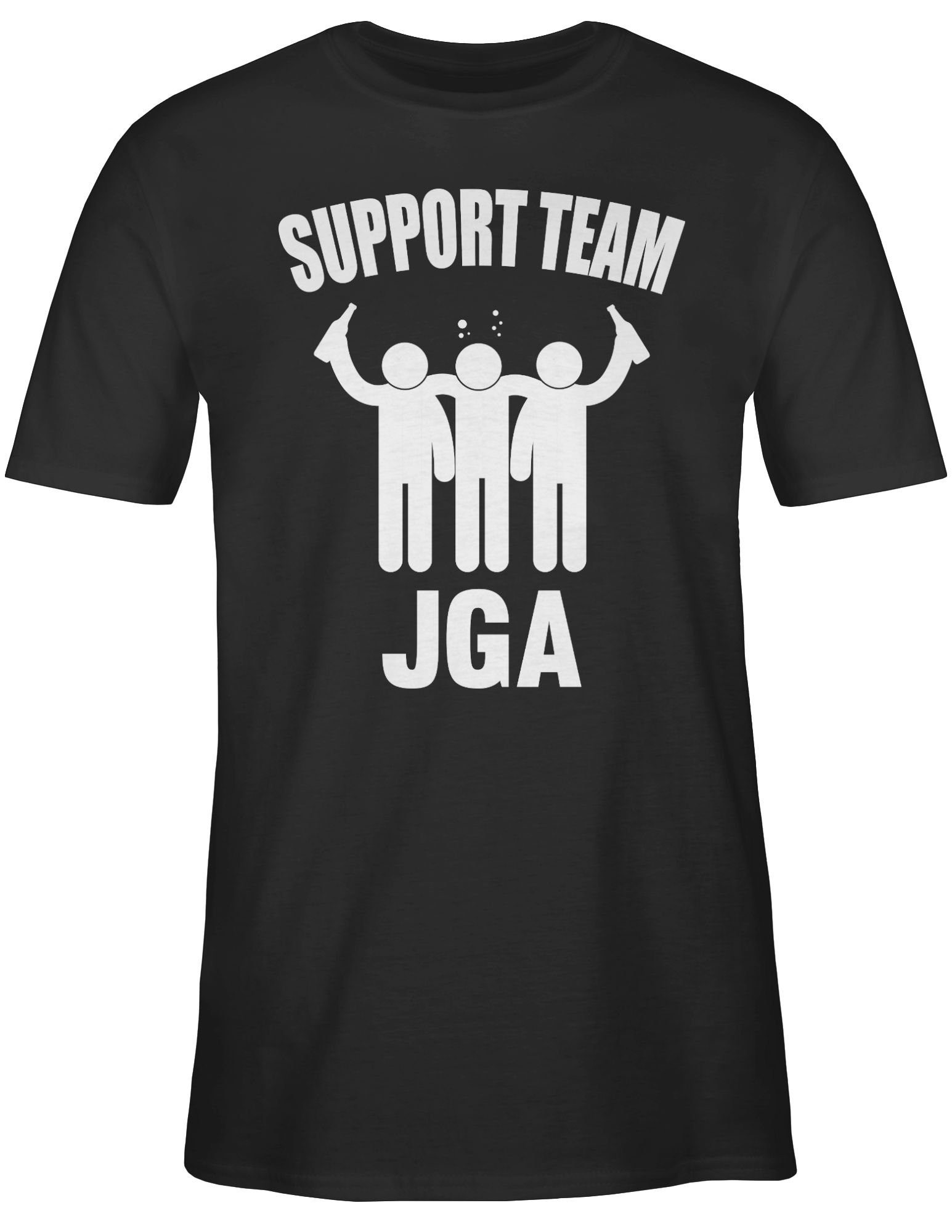 Shirtracer Support JGA Groom 1 - Team Crew T-Shirt Männer Schwarz