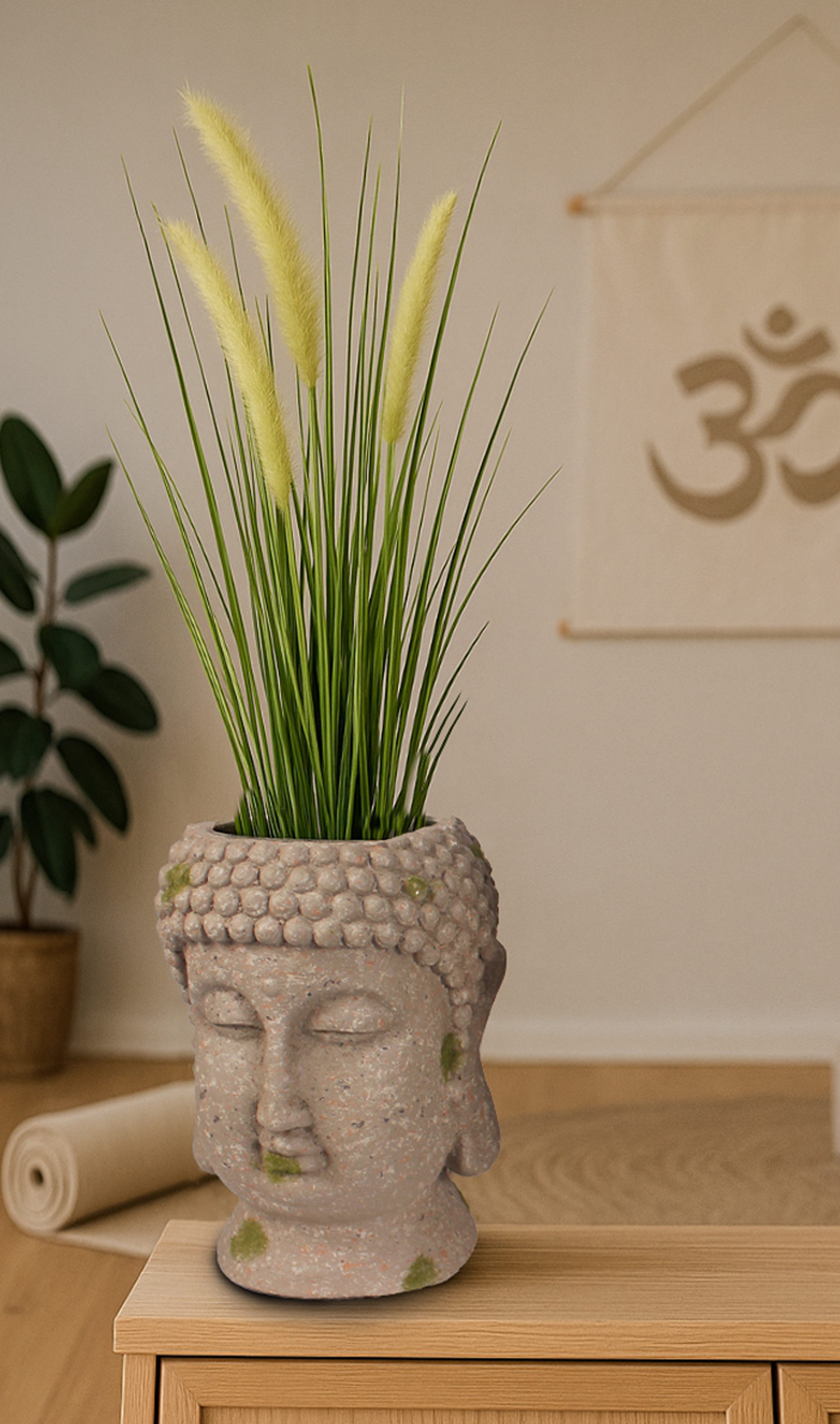 Arnusa Blumentopf Buddha Kopf Büste Shiva günstig online kaufen