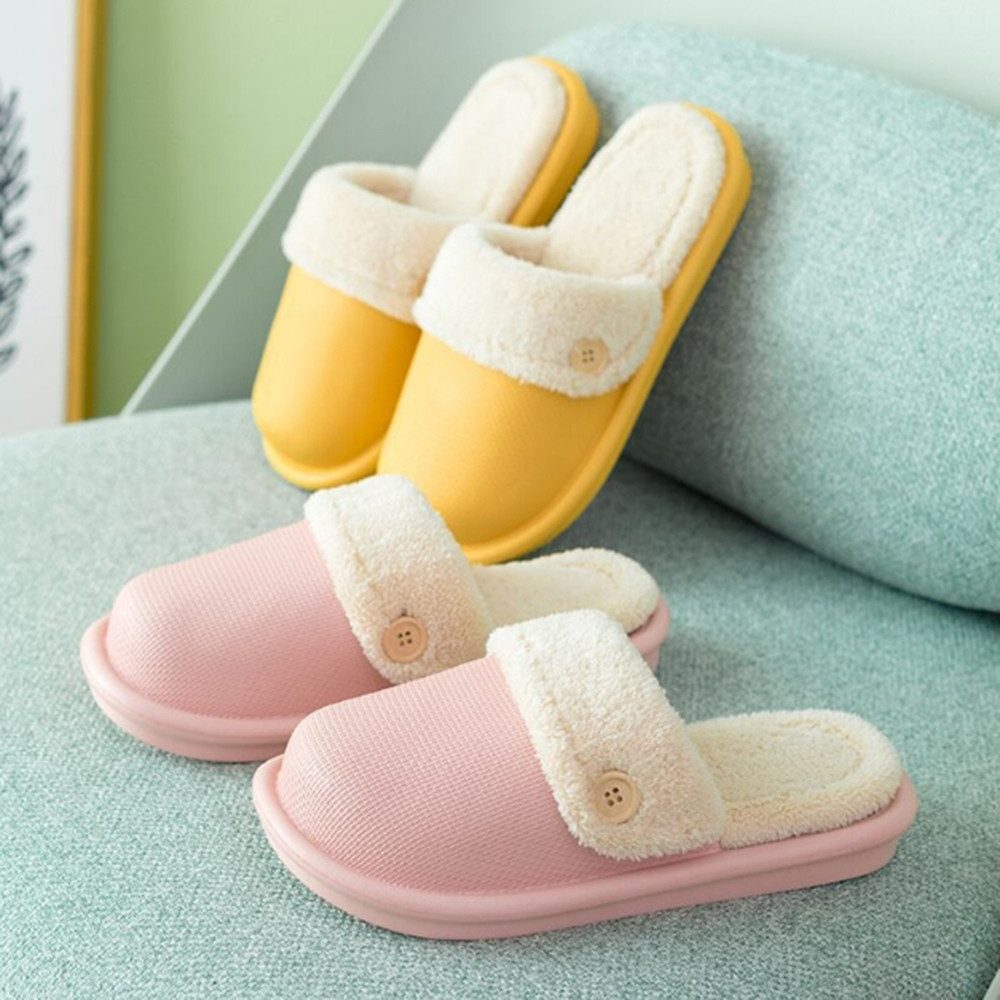 Coonoor Hausschuhe Damen Winter Plüsch Pantoffeln Herren Warm pantoffeln Plüsch Hausschuhe