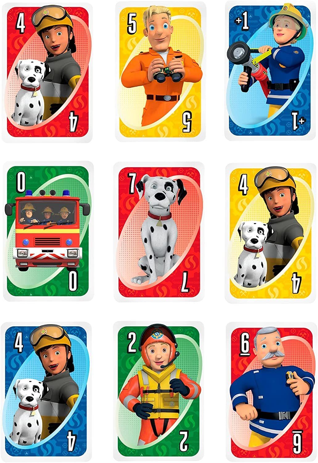Winning Moves Spiel Feuerwehrmann Sam Kartenspiel-Set - UNO + Top Trumps, Kartenspiel