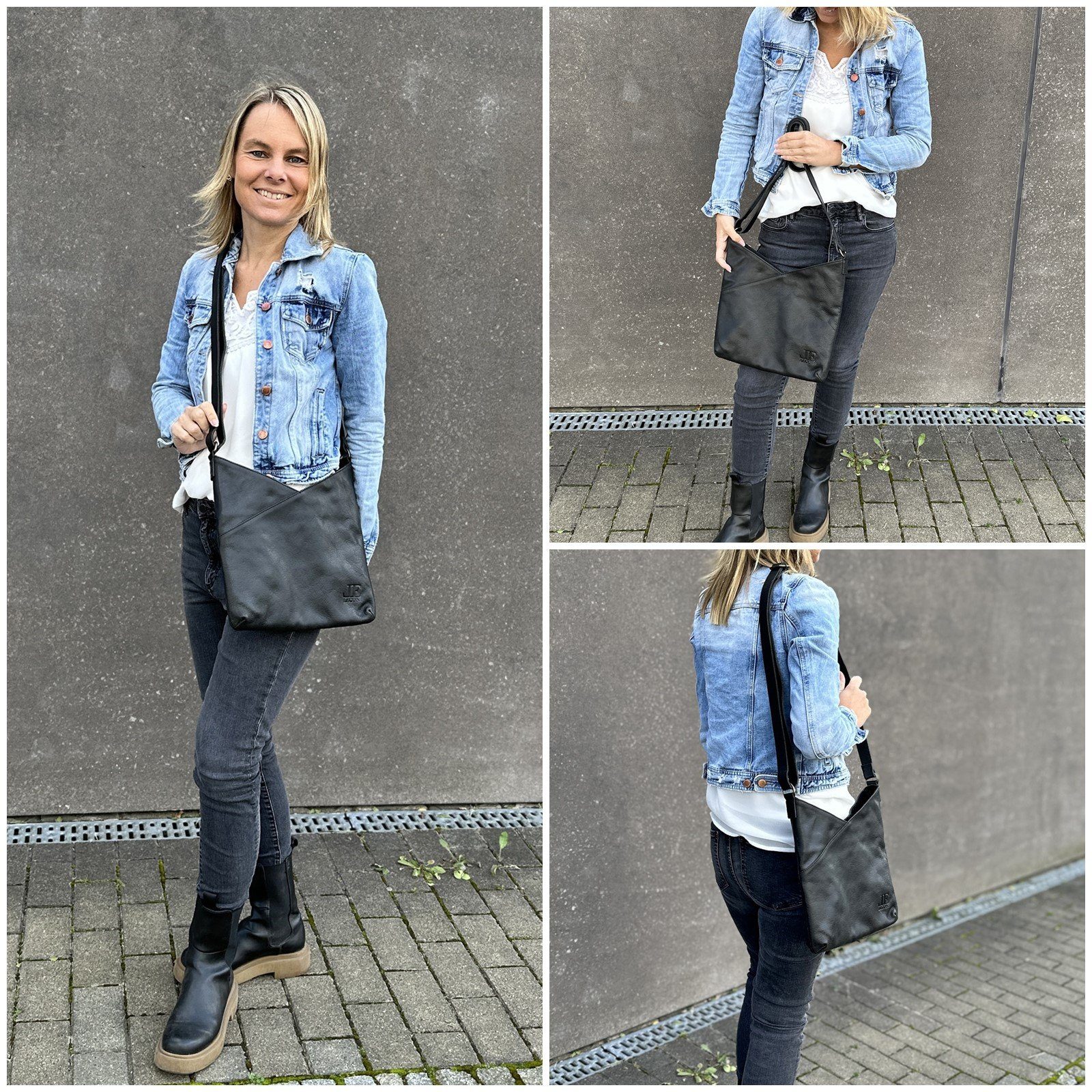 LECONI Umhängetasche Handtasche Ledertasche Damen Schultertasche Shopper Le günstig online kaufen