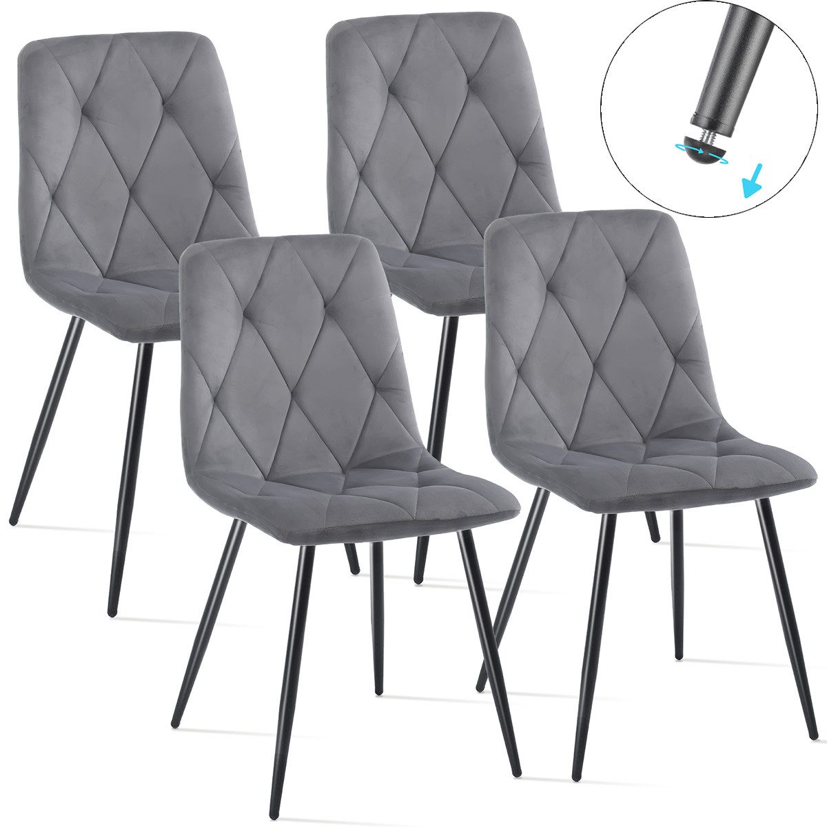 LOVONLIVE Esszimmerstuhl 4er Set Polsterstühle mit günstig online kaufen