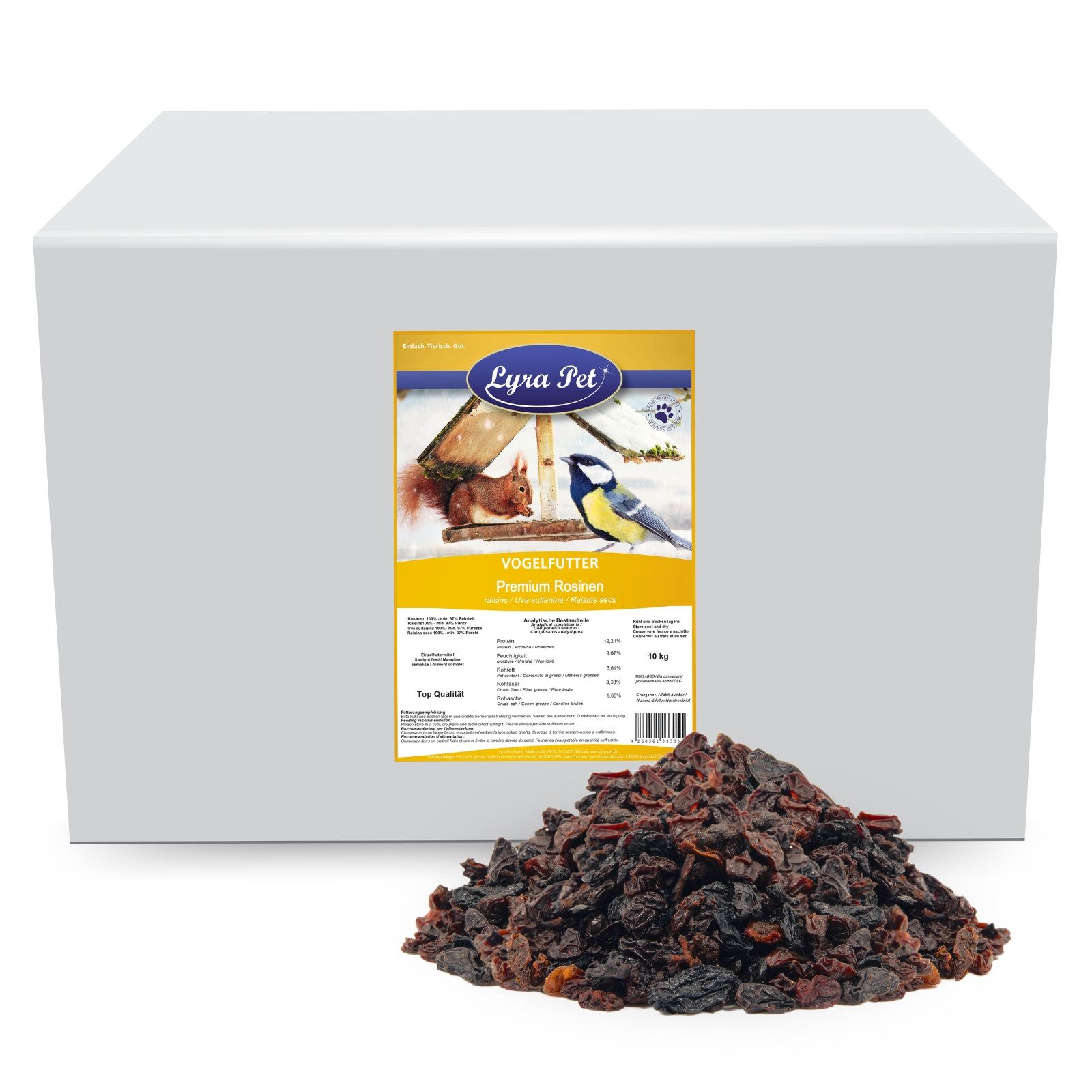 Lyra Pet 10 kg Lyra Pet® Rosinen Premium, für: Wildvogel