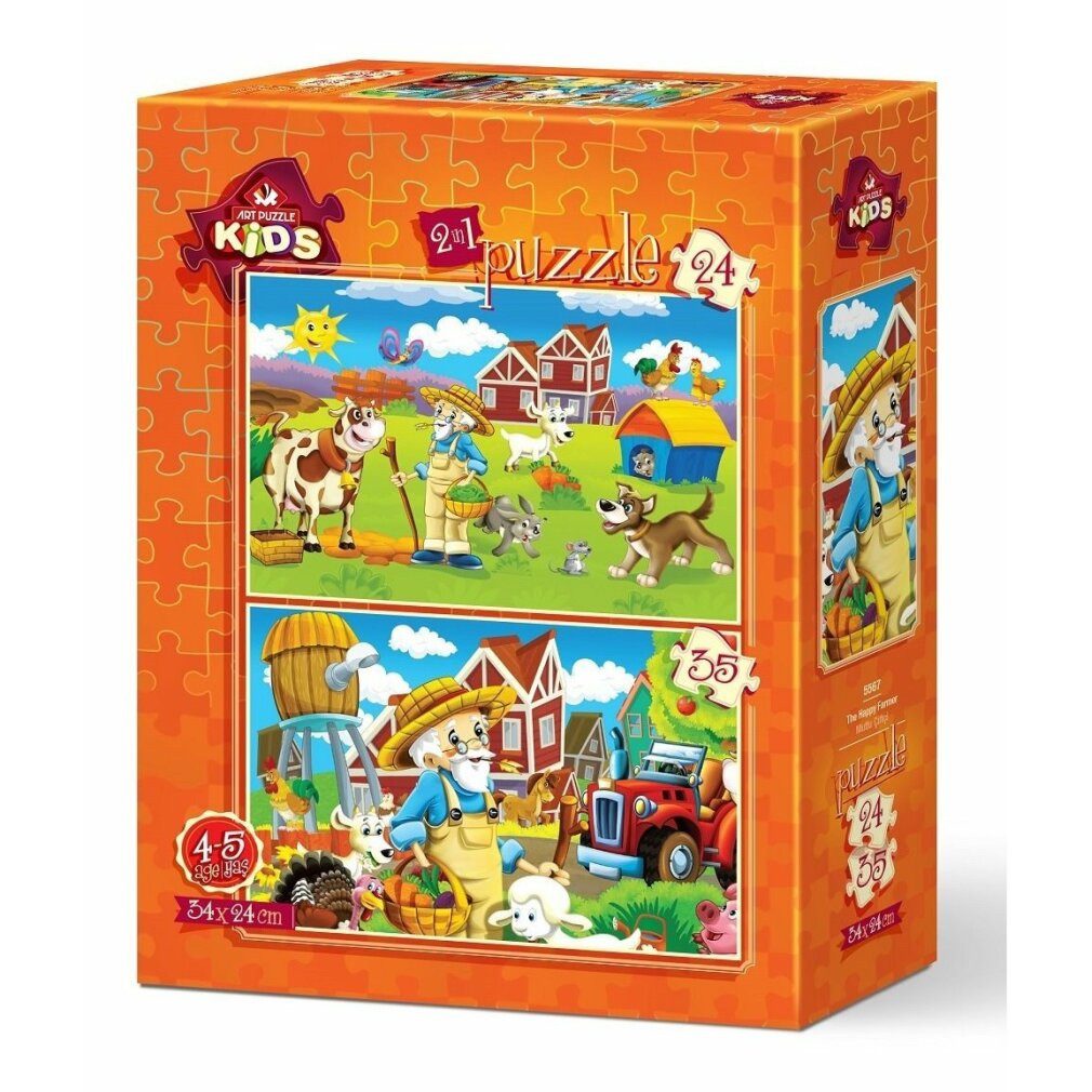 ART PUZZLE Puzzle Happy Farmer Puzzle 24+35 Teile, Puzzleteile