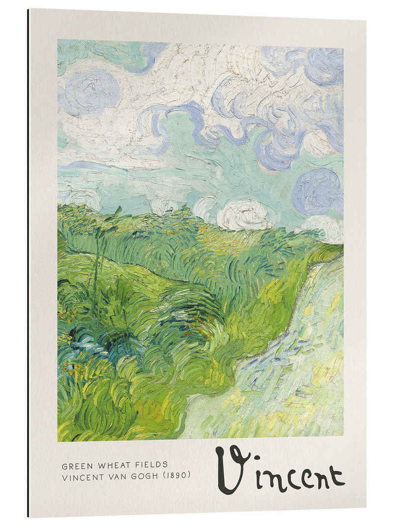 Posterlounge XXL-Wandbild Vincent van Gogh, Grüne Weizenfelder, Auvers, 1890, Wohnzimmer Malerei