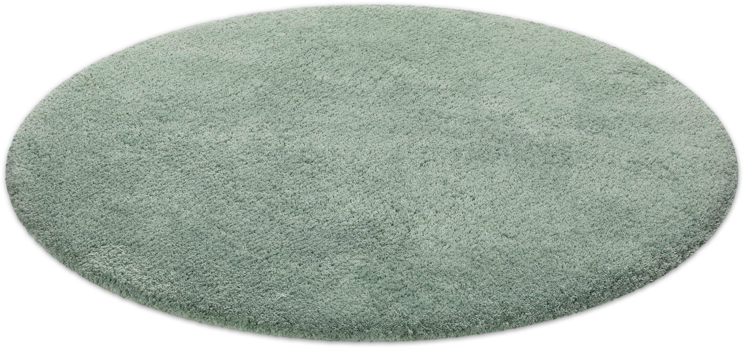 Homie Living Badematte Porto Azzurro, Höhe 30 mm, rutschhemmend beschichtet, schnell trocknend, fußbodenheizungsgeeignet, Polyester, rund, Badteppich, uni, rechteckig & rund, waschbar, Badezimmerteppich