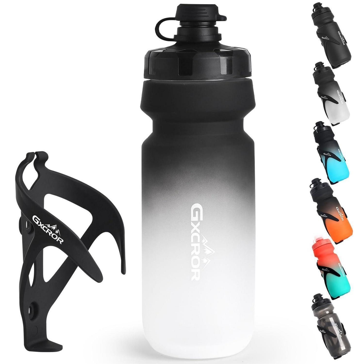 LuxusKollektion Fahrrad-Flaschenhalter Fahrradflaschenhalter Trinkflasche MTB Rennrad Schwarz+SchwarzGrau