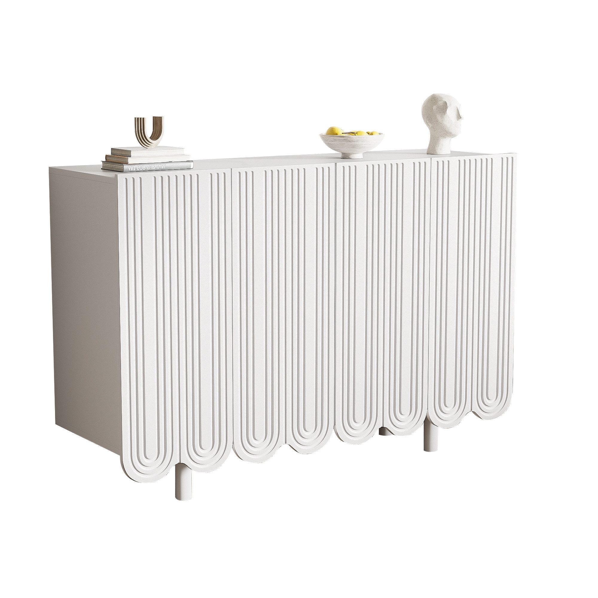 Merax Sideboard, mit 4 Türen,Kommode,Wohnzimmerschrank,Buffet,B:120cm günstig online kaufen