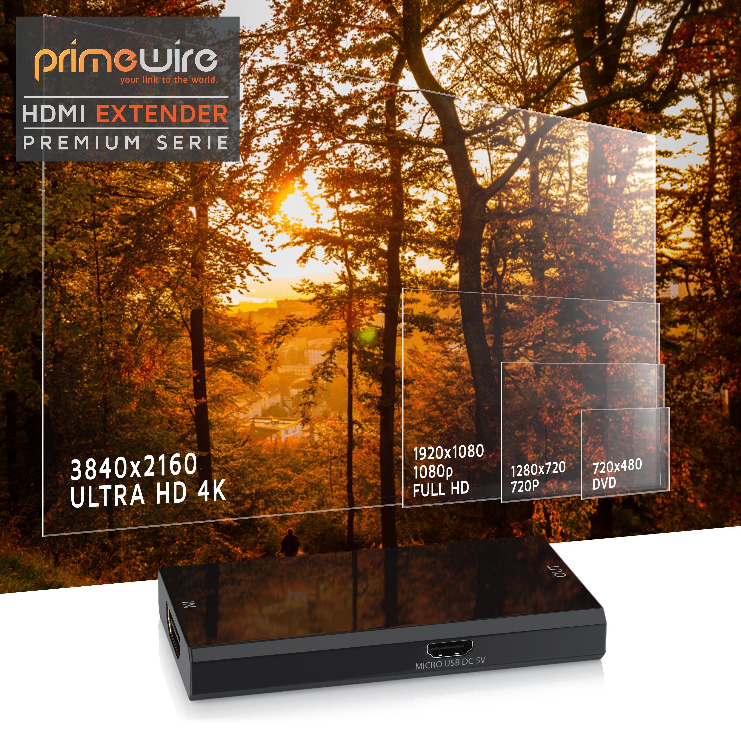 Primewire HDMI-Adapter HDMI zu HDMI Buchse, UHD 2160p 60Hz Repeater, Extender, Verstärker