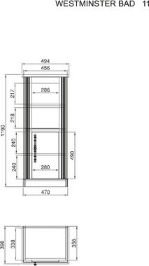 Home affaire Midischrank WESTMINSTER im romantischen Landhausstil, exclusiv by Otto