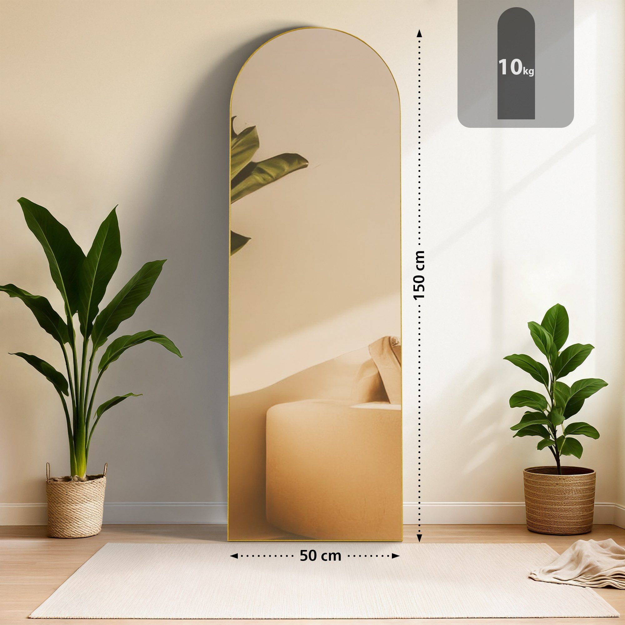 CLP Standspiegel Moline, Standspiegel und Wandspiegel in einem, Metallrahme günstig online kaufen