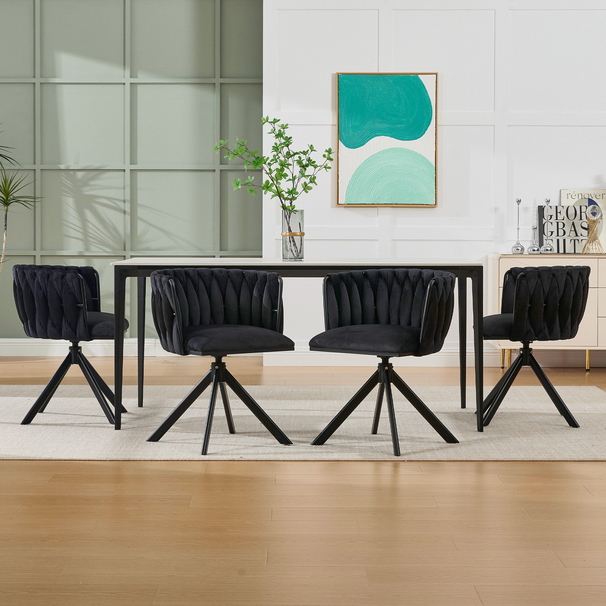 LVHOM Esszimmerstuhl Set, 180° drehbar mit günstig online kaufen
