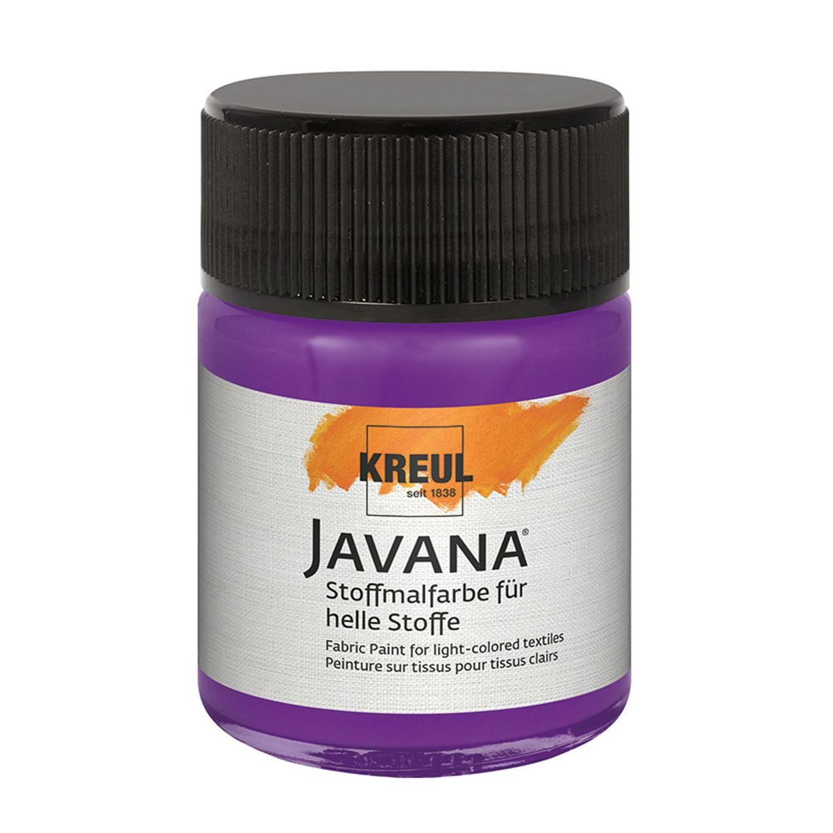 Stoffmalfarbe KREUL Stoffmalfarbe JAVANA violett 50ml Glas