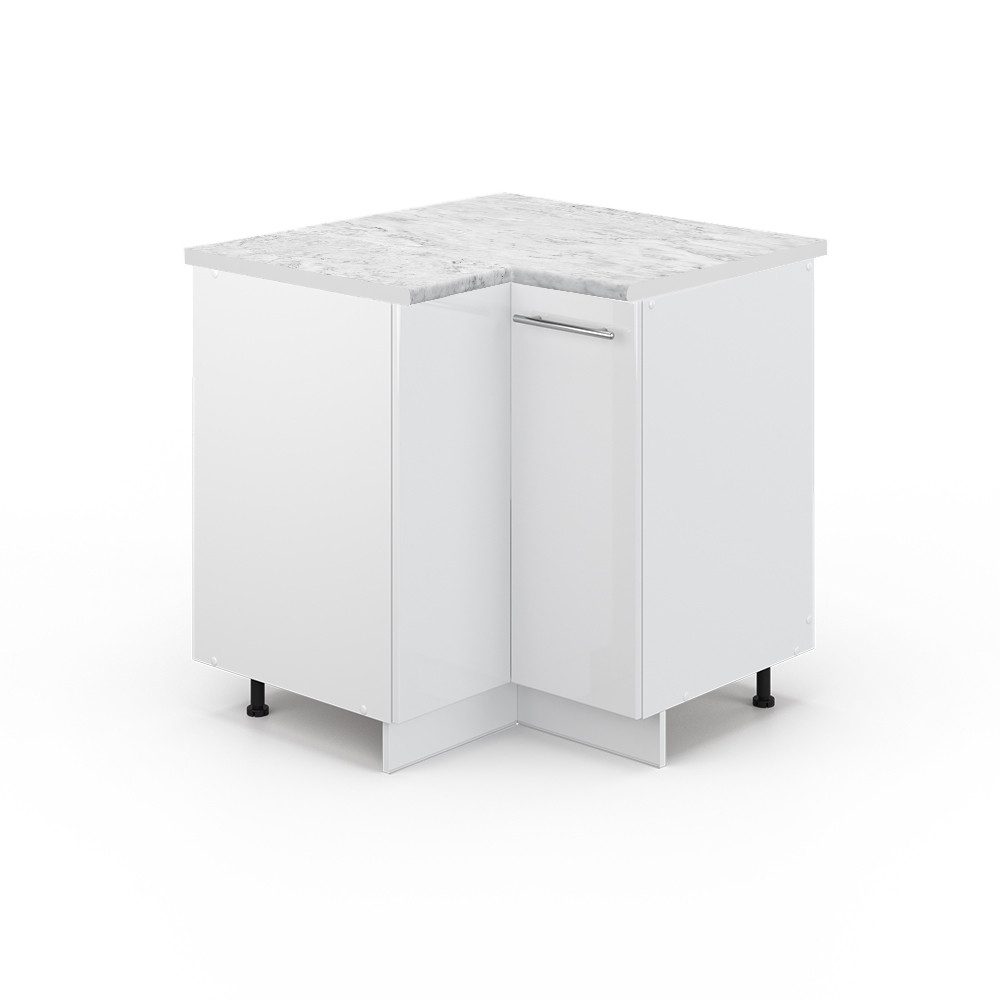 Vicco Eckunterschrank Fame-Line, Weiß Hochglanz/Weiß, 80.5 günstig online kaufen