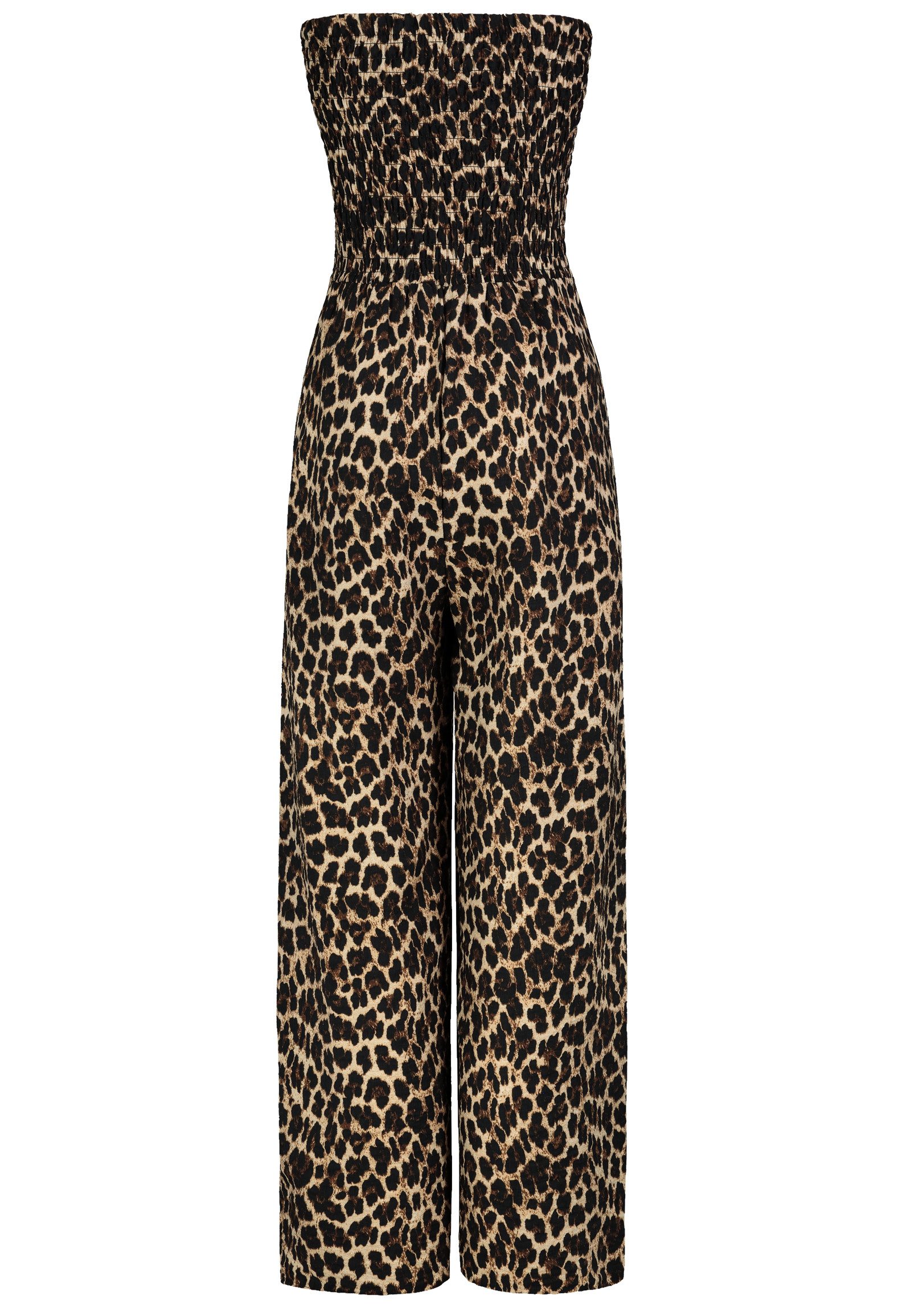 SUBLEVEL Jumpsuit Tiermuster mit trägerlosem Design günstig online kaufen