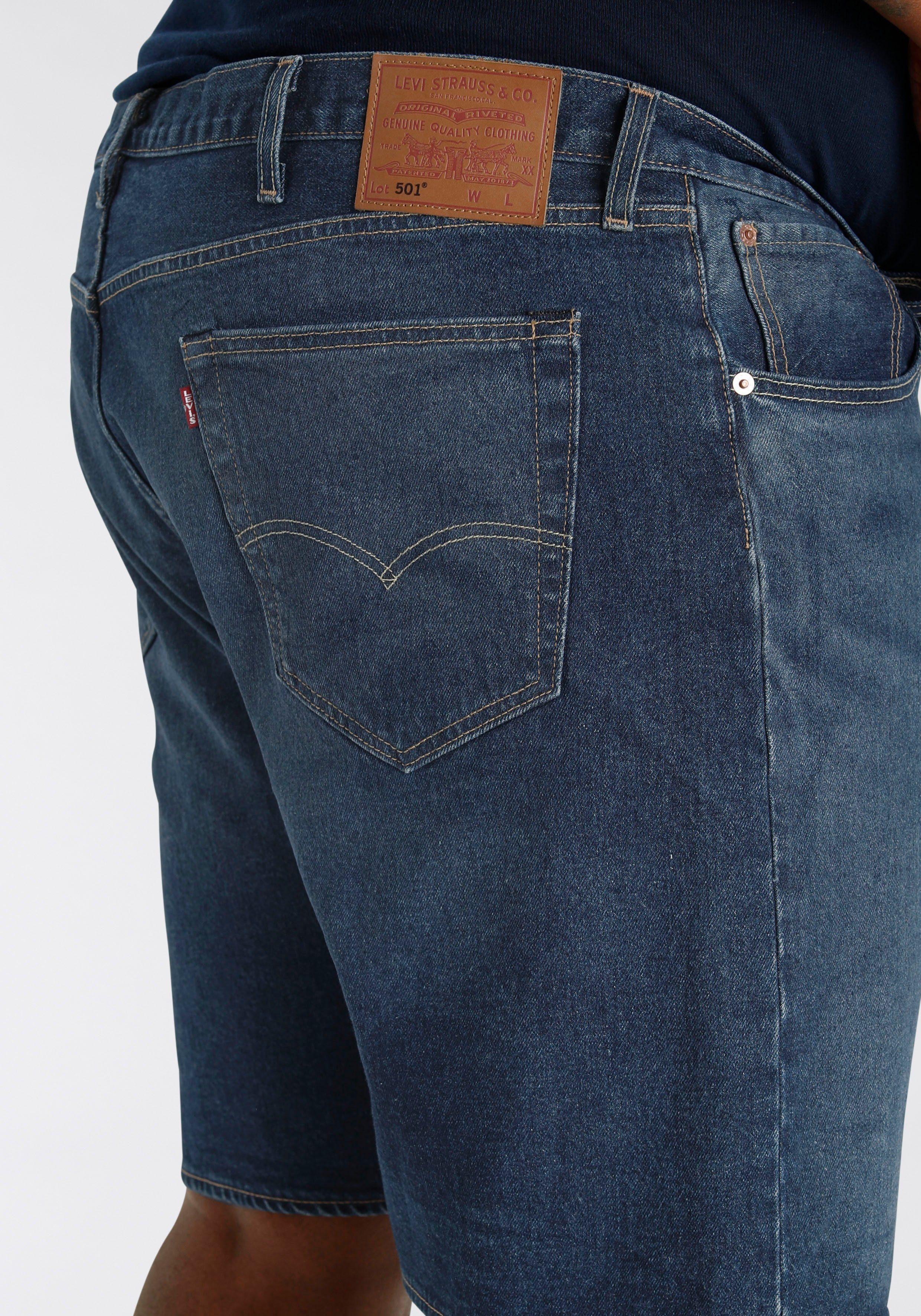 Stretchanteil Jeansbermudas mit blue denim Plus SHORTS Levi's® dark HEMMED 501