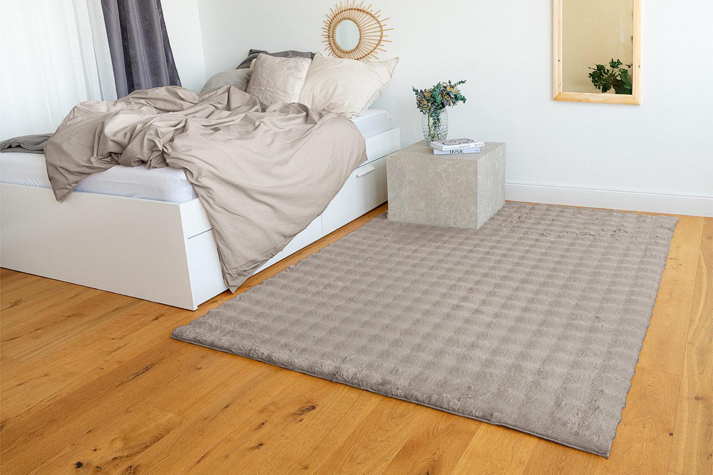 Teppich Boss Hochflor-Teppich Hochflor Teppich Helena 125 - Beige, rechteckig, Höhe: 30 mm