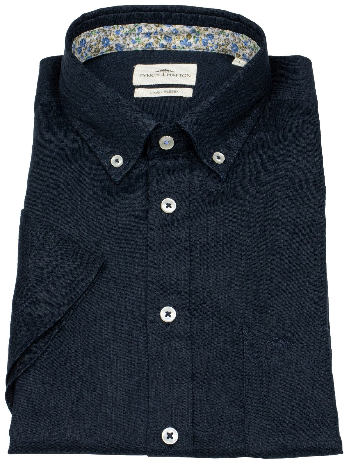 FYNCH-HATTON Kurzarmhemd Button-Down-Kragen günstig online kaufen