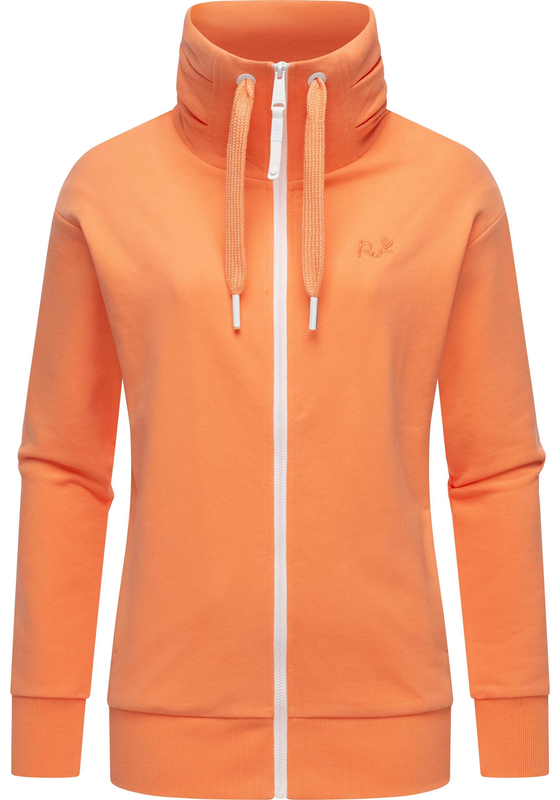 Ragwear Sweatjacke Shocky sportliche Damen Zip-Hoodie mit Kordeln
