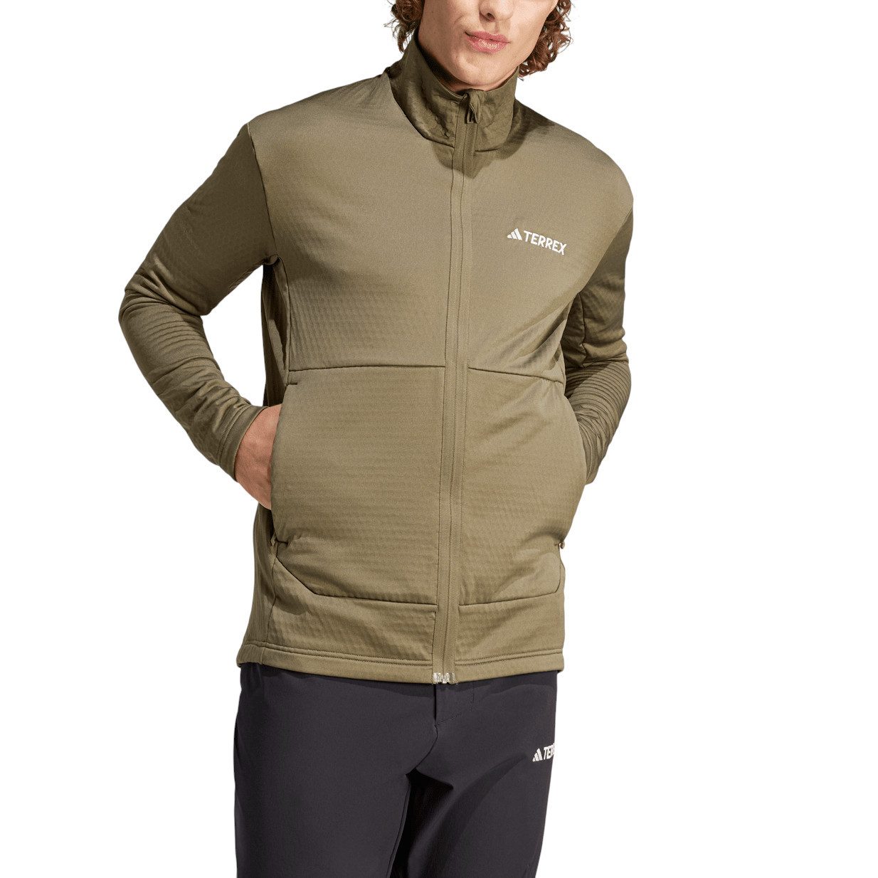 adidas Performance Fleecejacke Terrex Multi Light olivegrün Herren