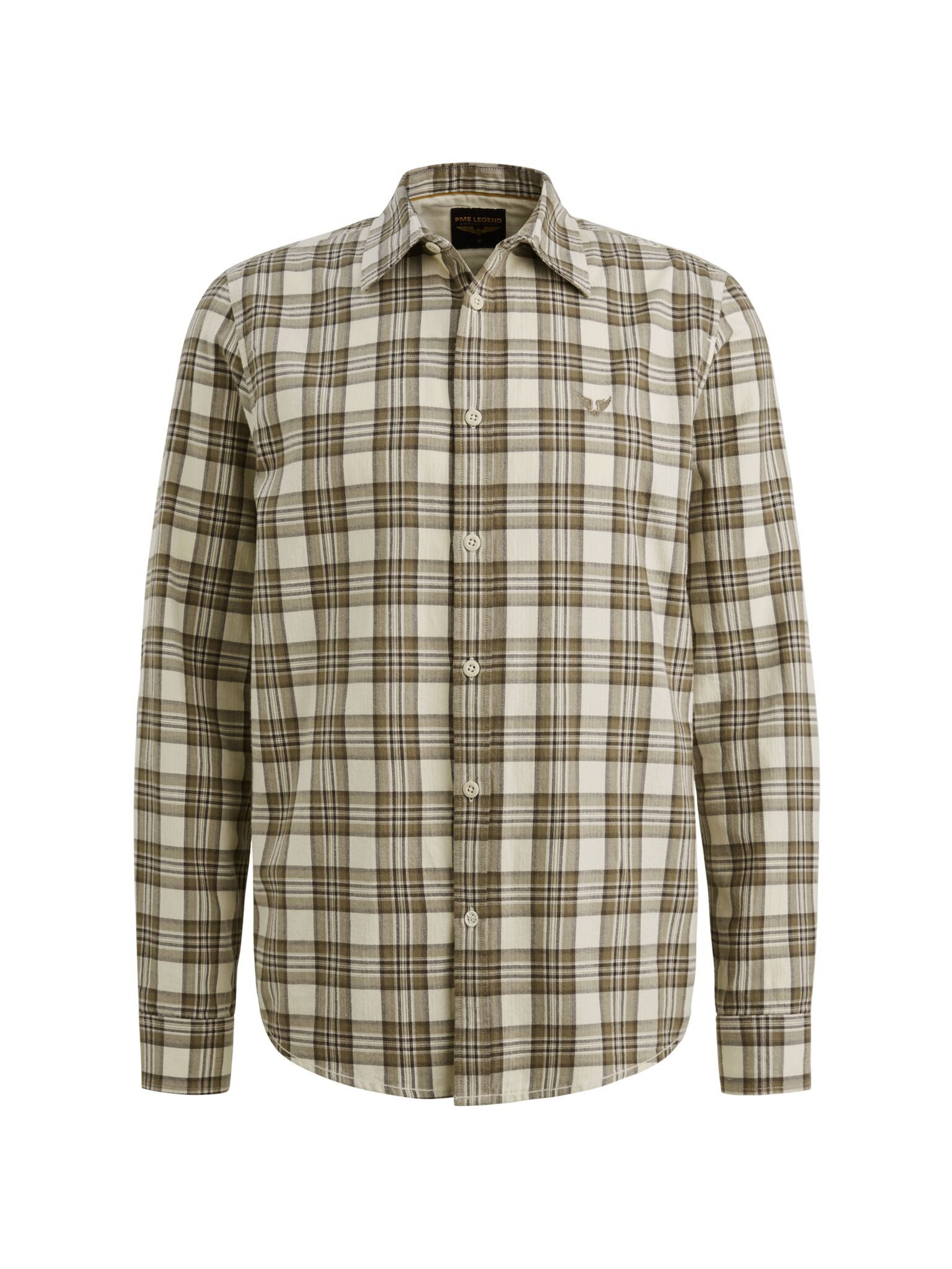PME LEGEND Karohemd LONG SLEEVE SHIRT Herringbone Yarn
