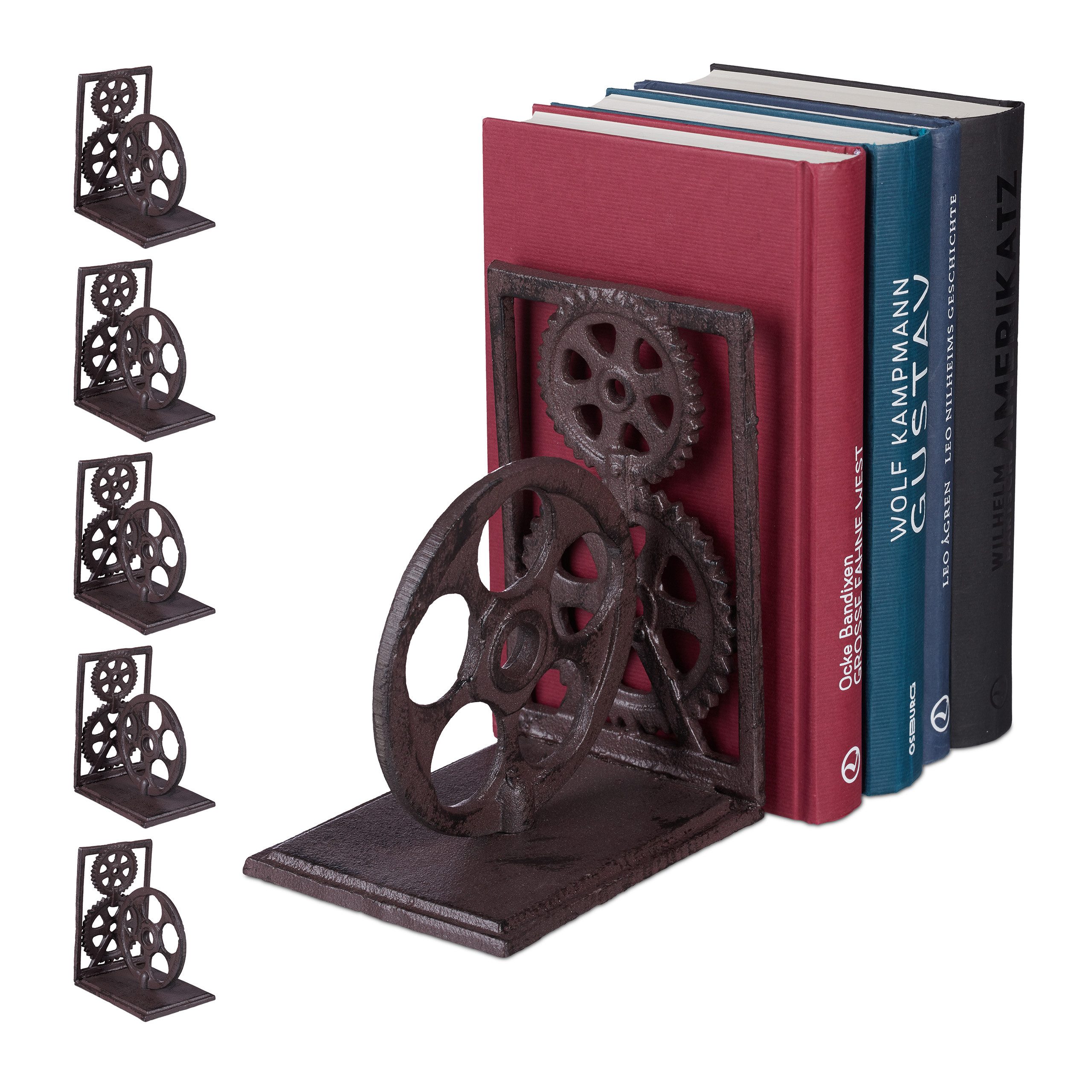 Buchstütze 6 x Retro Buchstütze Filmrolle