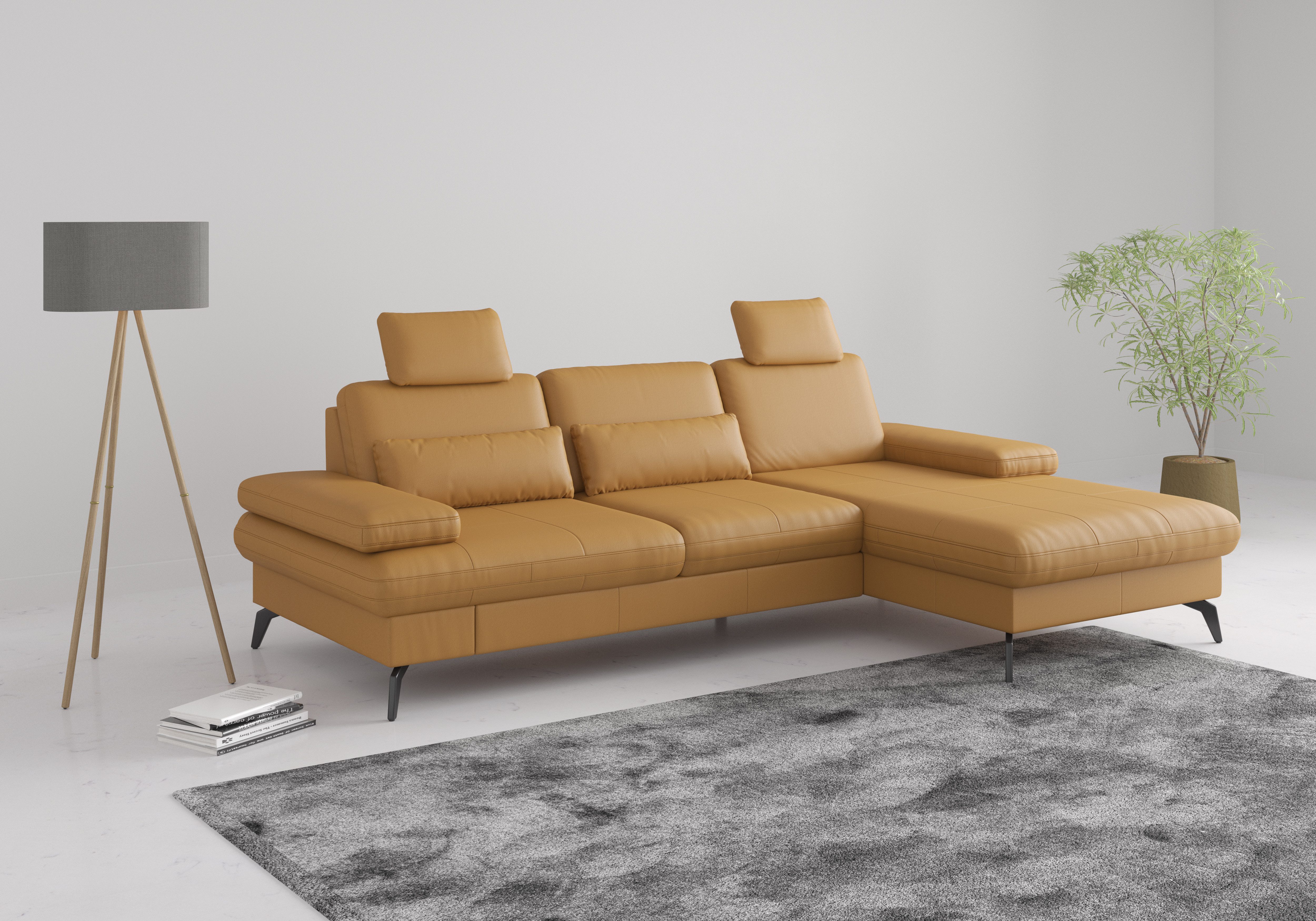sit&more Ecksofa Morris L-Form, inkl. Sitztiefenverstellung, wahlweise mit Armteilverstellung, Schlaffunktion & Bettkasten
