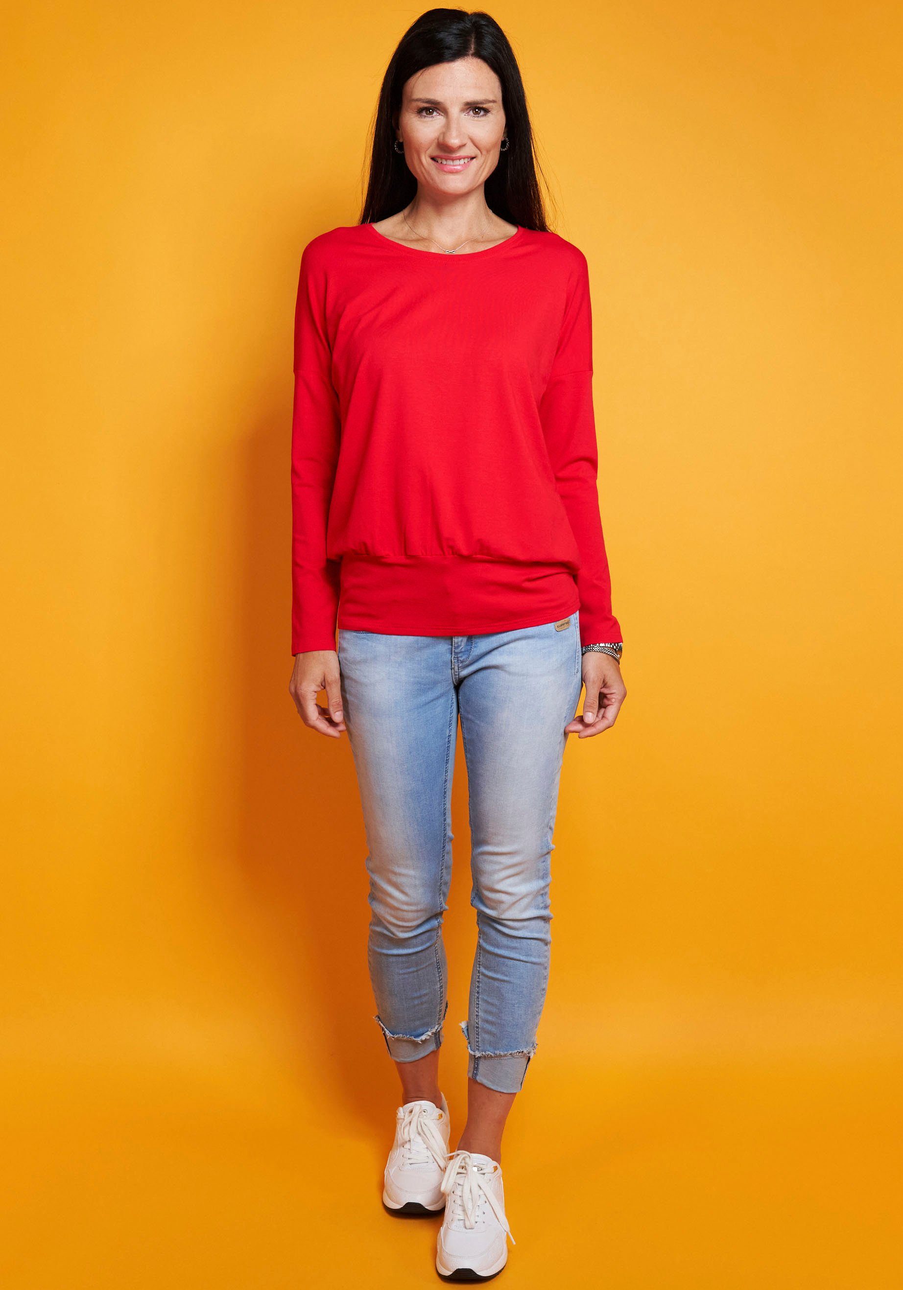 Seidel Moden Langarmshirt mit breitem, elastischen Bund - MADE IN GERMANY günstig online kaufen