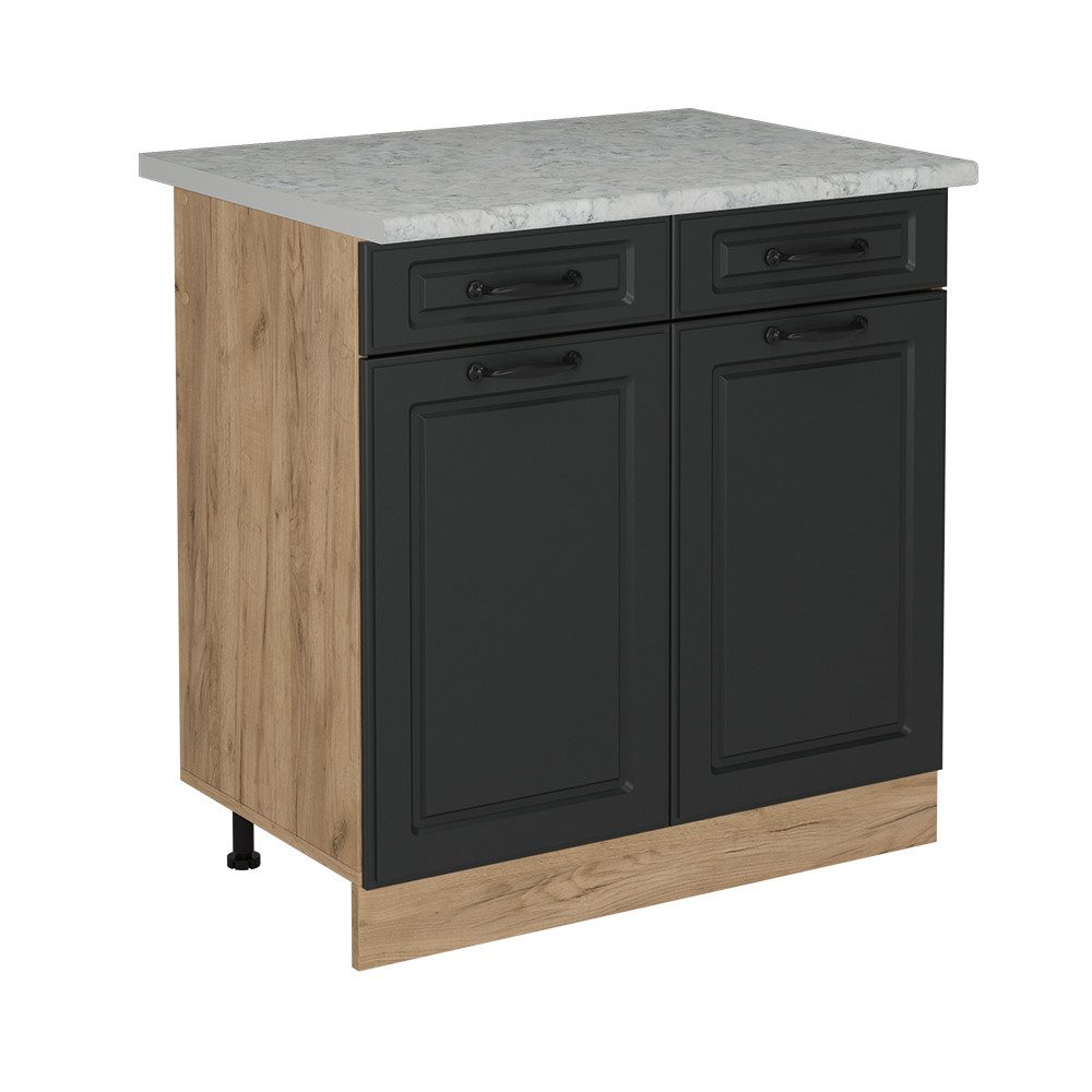 Vicco Unterschrank R-Line, Anthrazit Landhaus/Goldkraft Eiche, günstig online kaufen