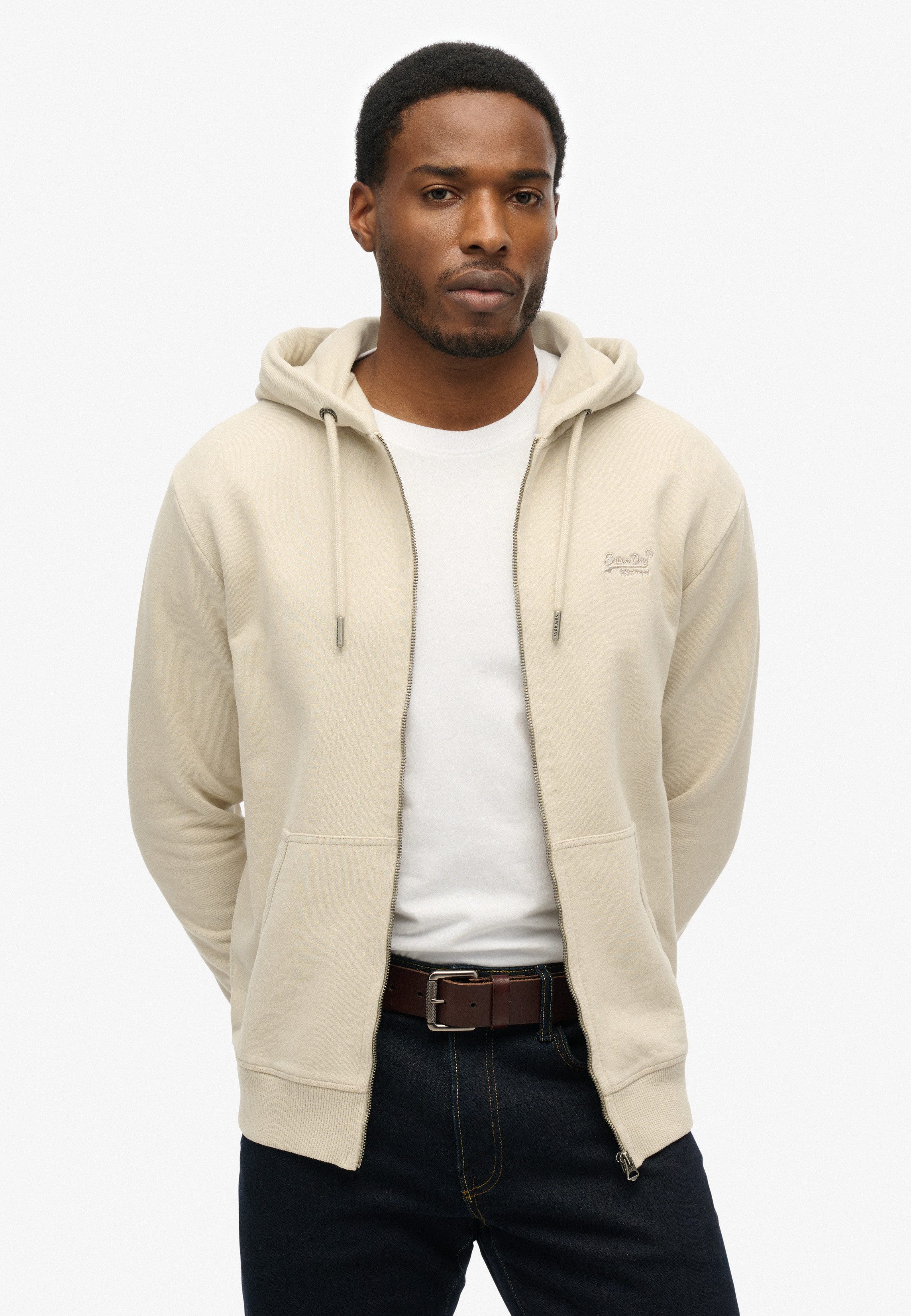 Superdry Kapuzensweatjacke ESSENTIAL LOGO ZIP HOODIE HB Baumwollmischung, s günstig online kaufen