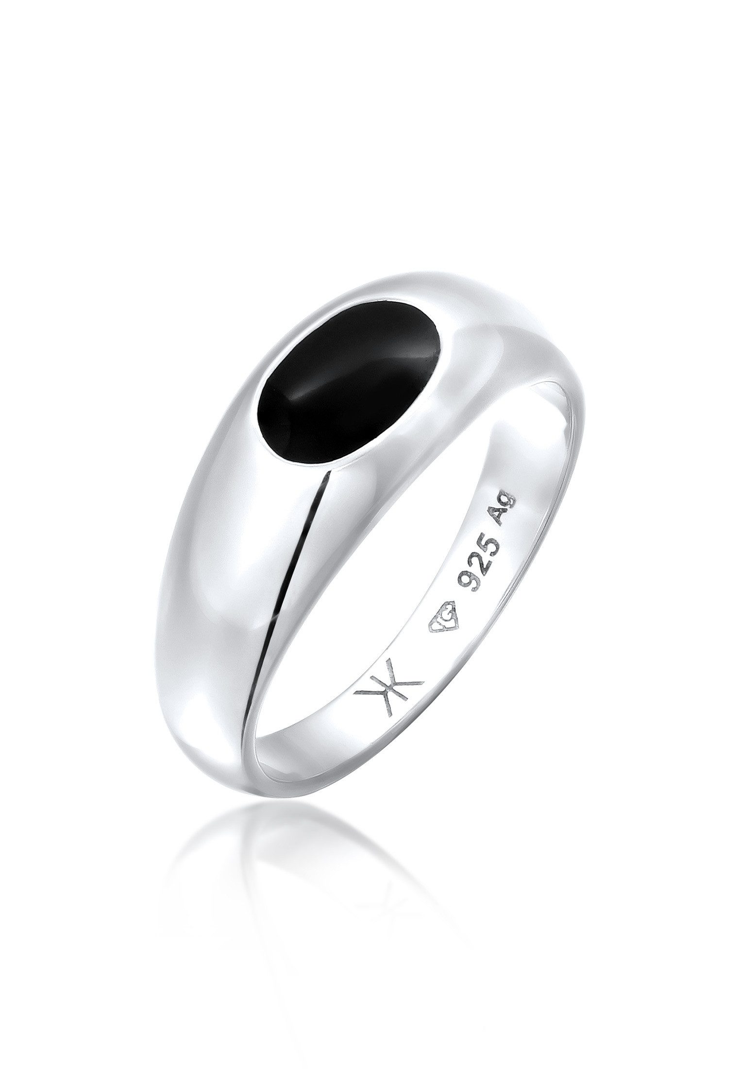 Siegelring Siegelring Emaille Oval 925 Sterling Silber