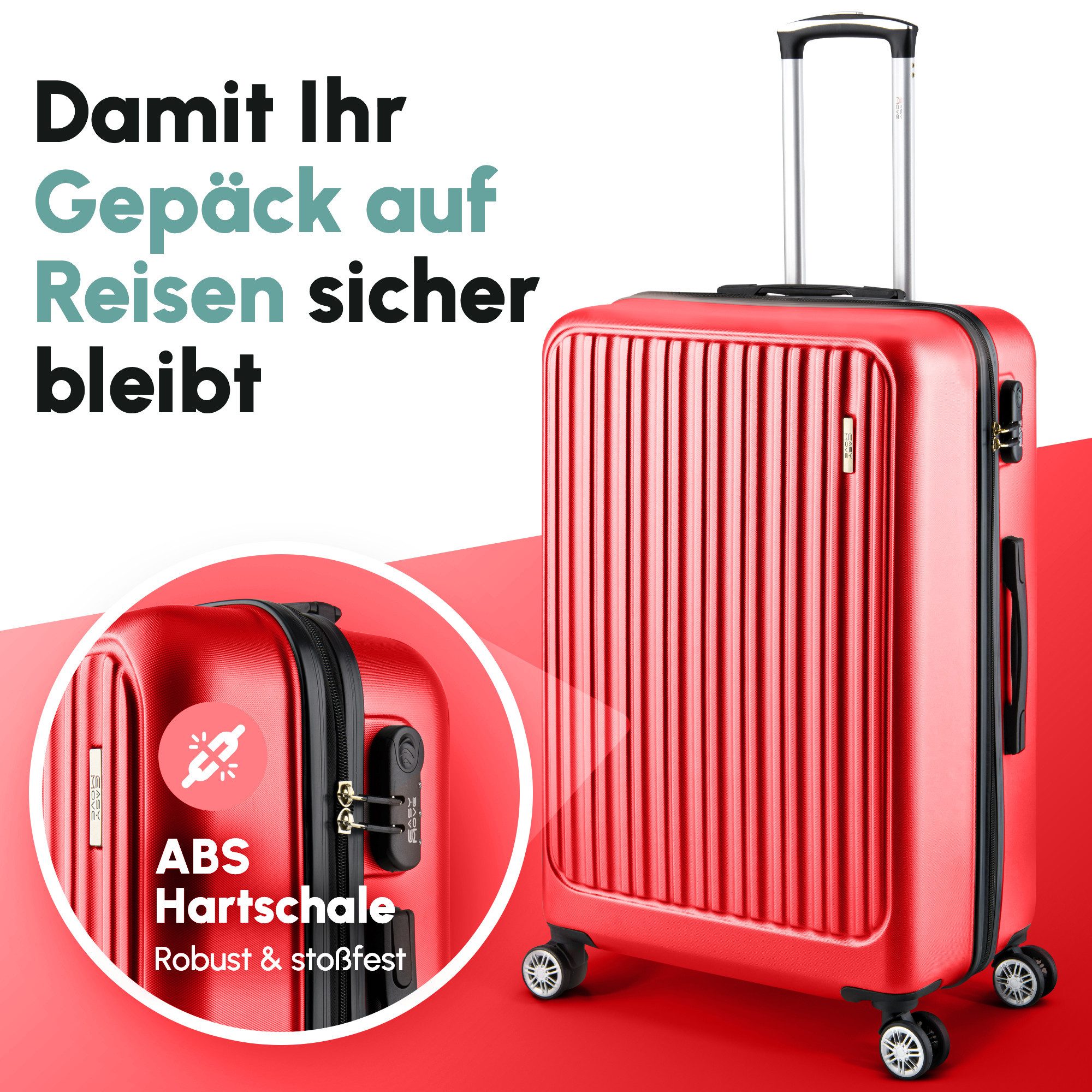 Easy Move Hartschalen-Trolley Leichter Rollkoffer ACE 026 - Reisekoffer, Ha günstig online kaufen