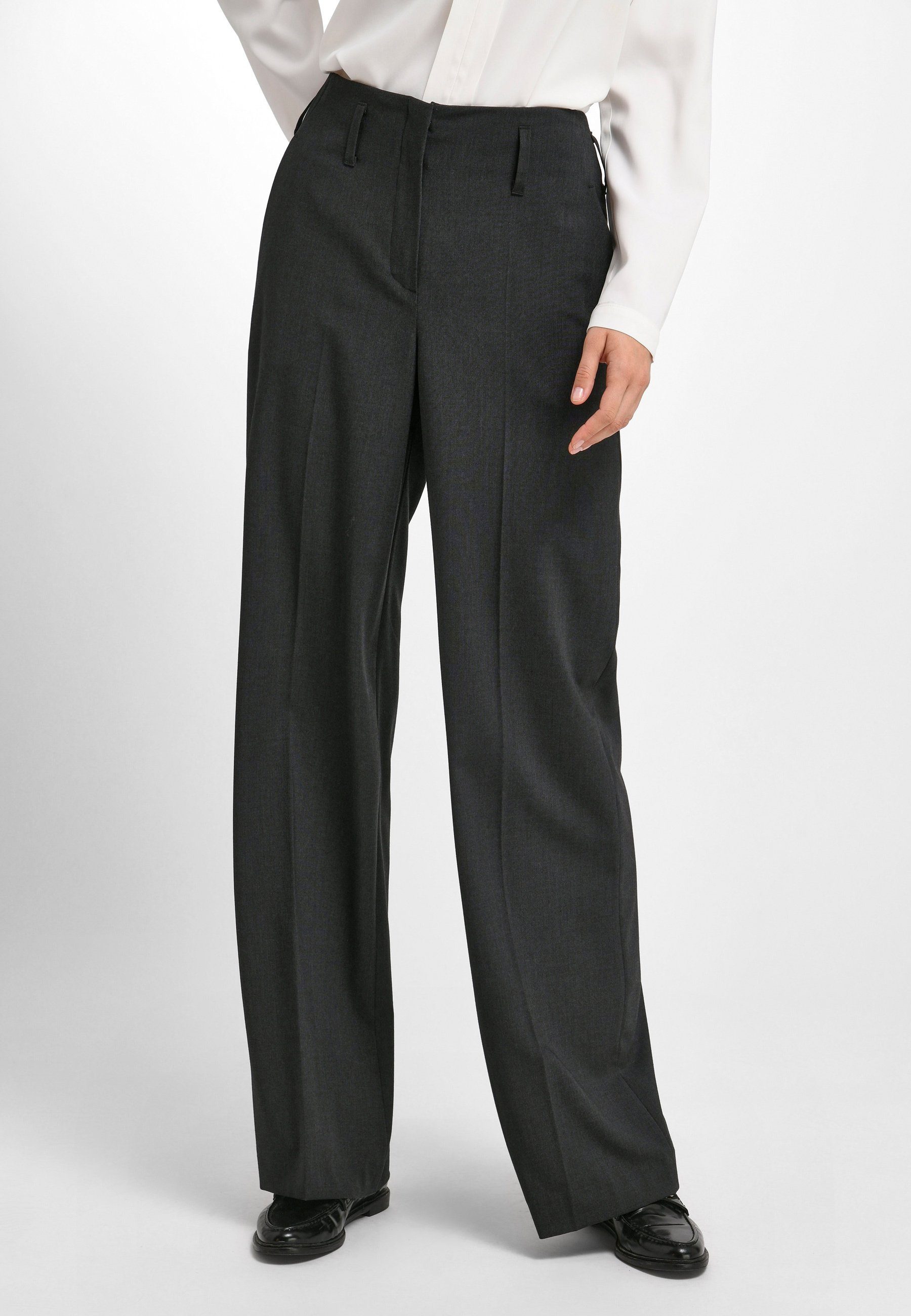 Peter Hahn Stoffhose Trousers anthrazit