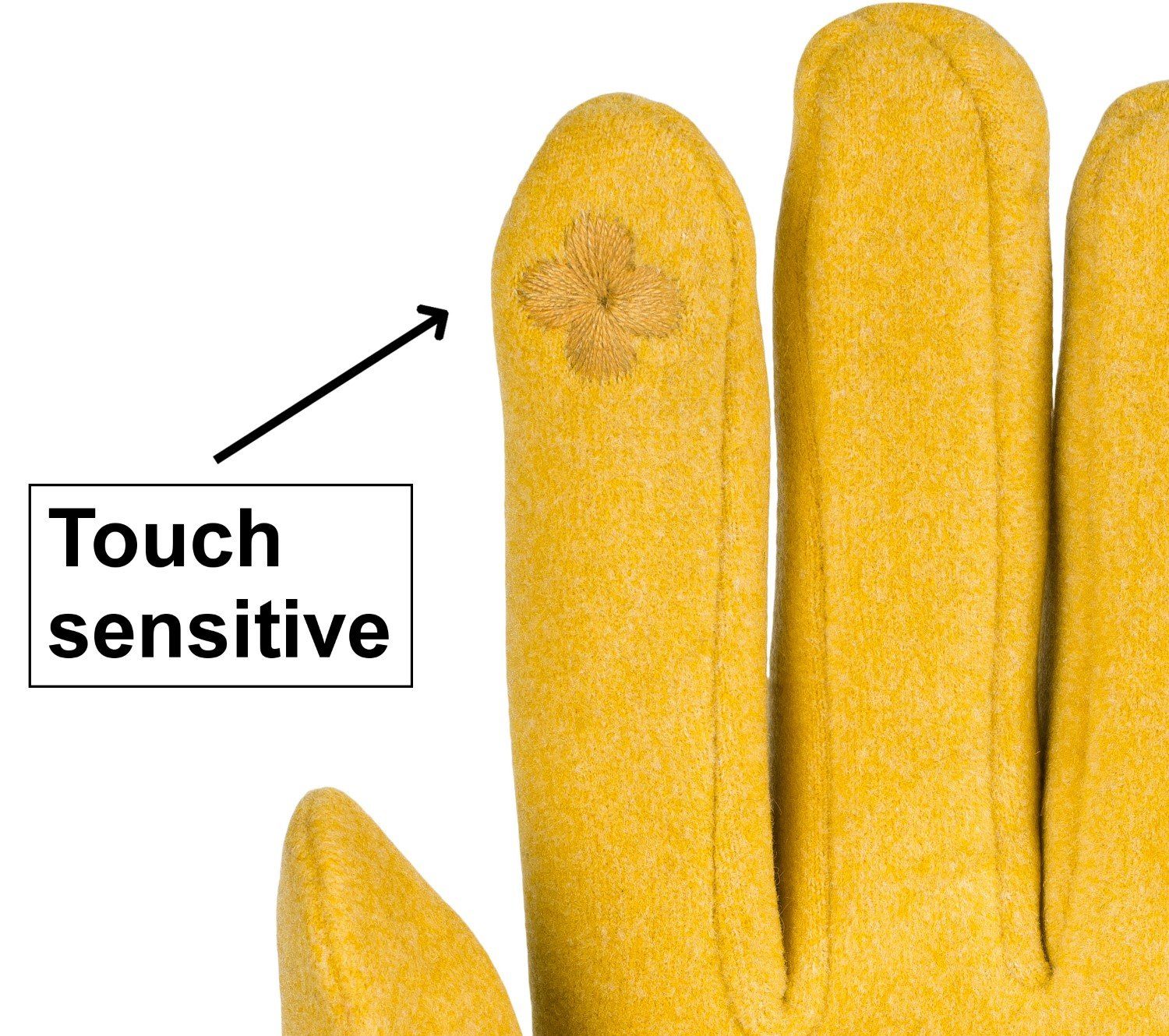 Damen Handschuhe styleBREAKER Fleecehandschuhe Touchscreen Handschuhe Teddyfell