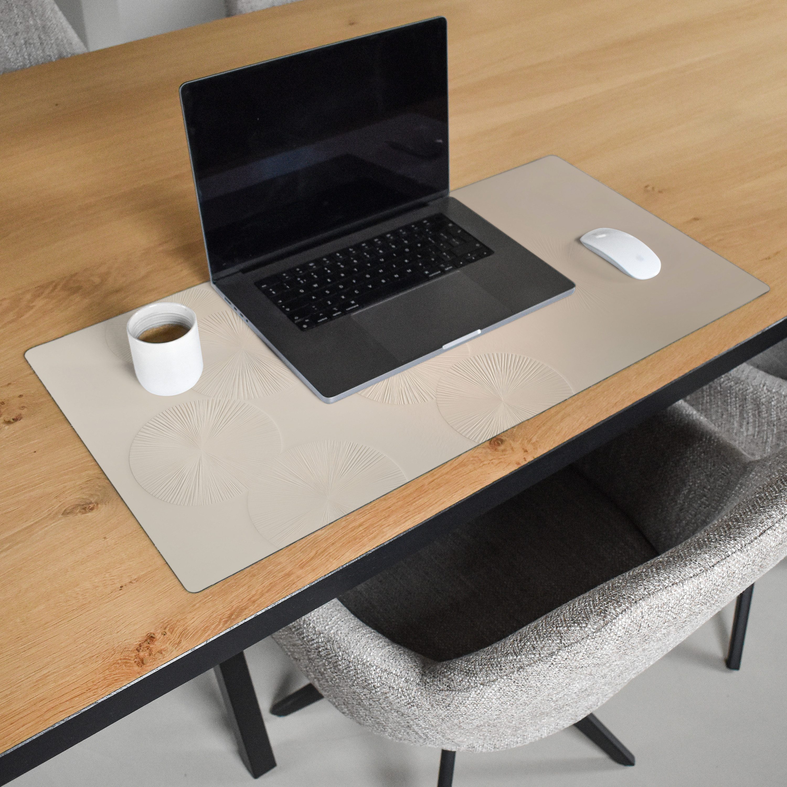 MuchoWow Gaming Mauspad Japandi - Beige - Modern (1-St), Gaming Mauspad XXL, Schreibtischunterlage, Desk Mat Groß, 80x40 cm – Bild 3 von 5