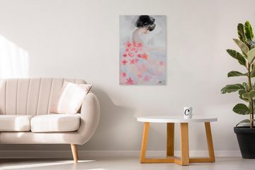 KUNSTLOFT Gemälde Floral Beauty 60x90 cm, Leinwandbild 100% HANDGEMALT Wandbild Wohnzimmer