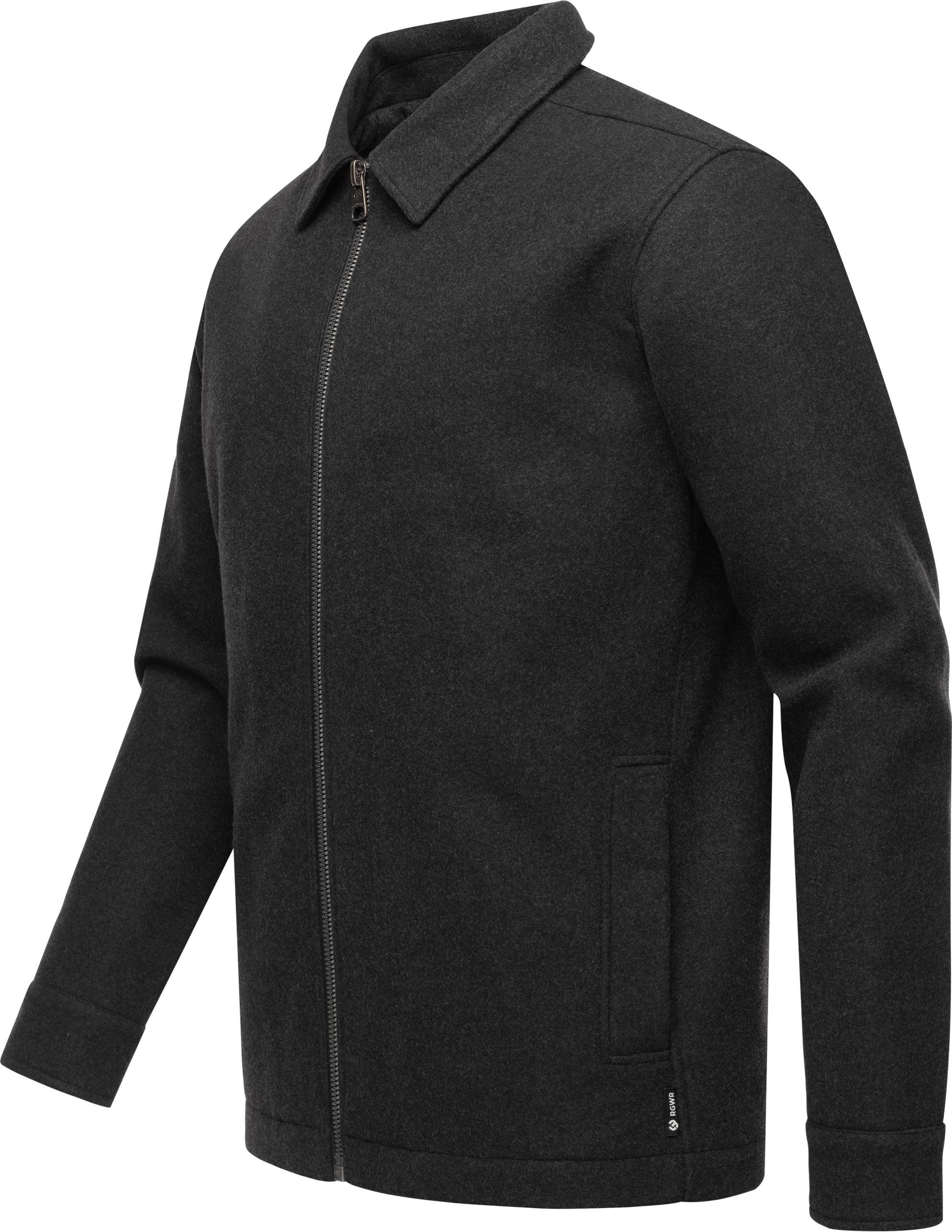 Ragwear Outdoorjacke Azzte Felt stylische Herren Hemdjacke in Woll-Optik