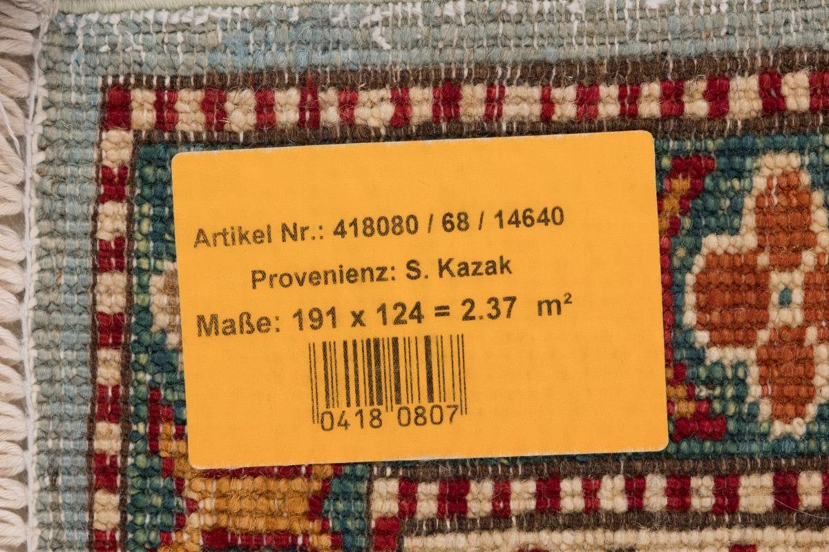 Orientteppich Super Kazak Orientteppich, Handgeknüpfter Höhe: rechteckig, Nain Trading, 5 mm 125x190