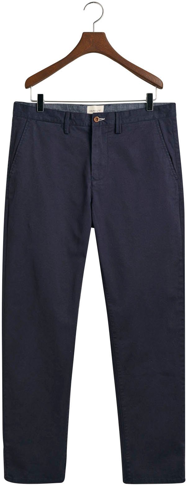 Gant Chinohose REGULAR TWILL Seitentaschen gefütterten mit MARINE CHINOS