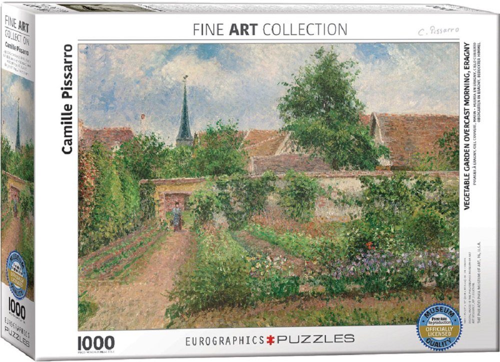 EUROGRAPHICS Puzzle Camille Pissarro Obstgarten in Eragny, Bedeckter Himmel, 1000 Puzzleteile