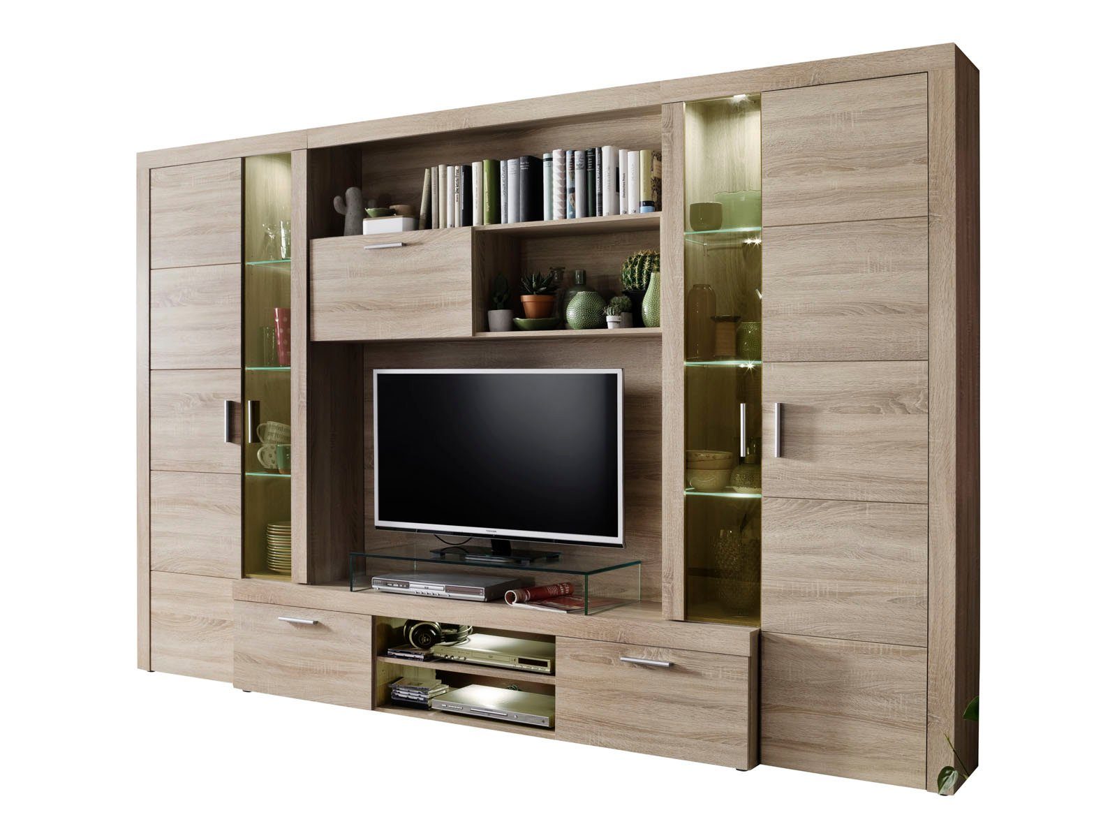 ebuy24 Regal Molar Regal Aufstellung 4 Türen, 5 Ablagen und 3 K, 1-tlg.