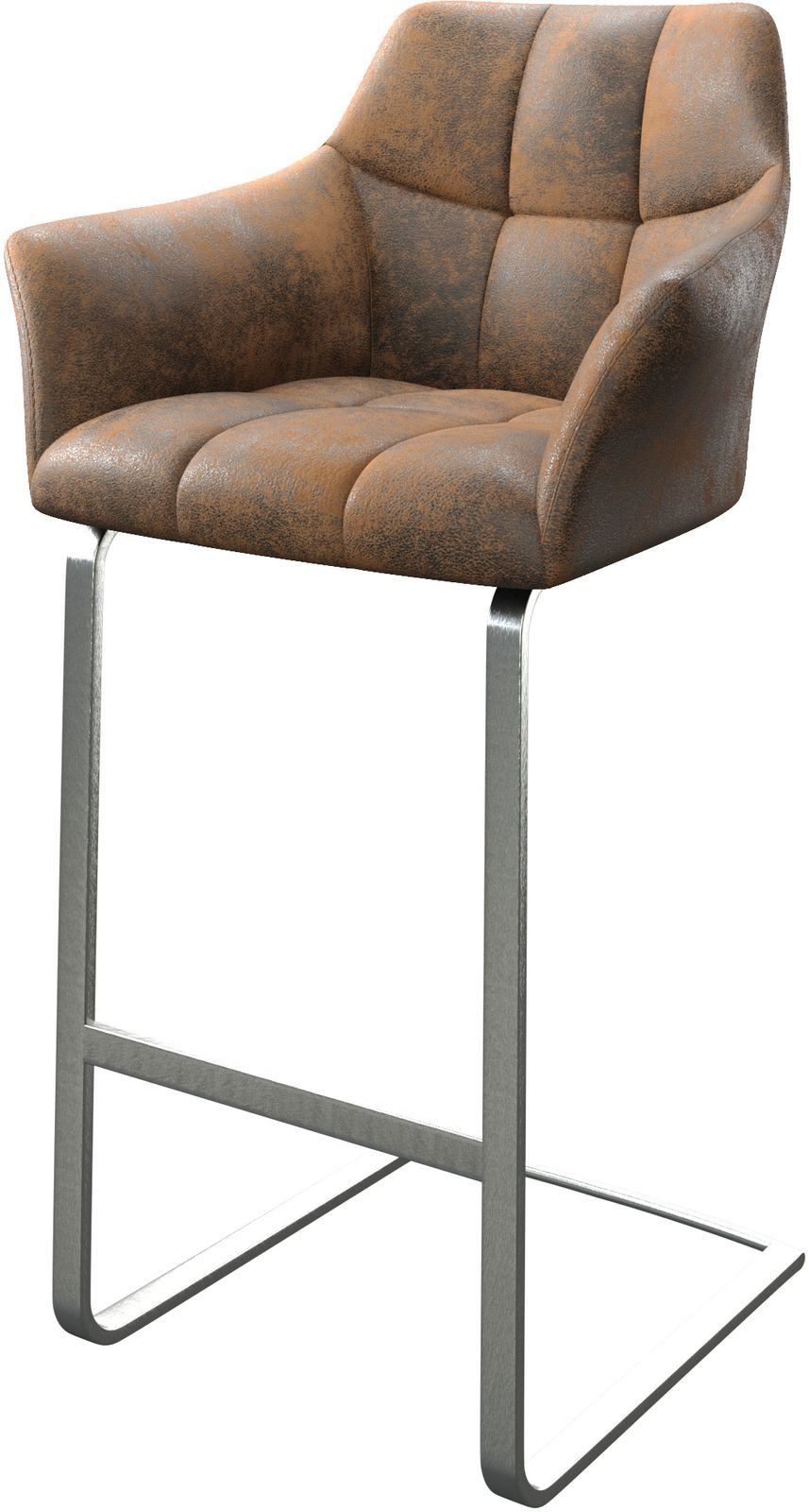 DELIFE Barhocker Yulo-Flex, Freischwinger flach Edelstahl günstig online kaufen