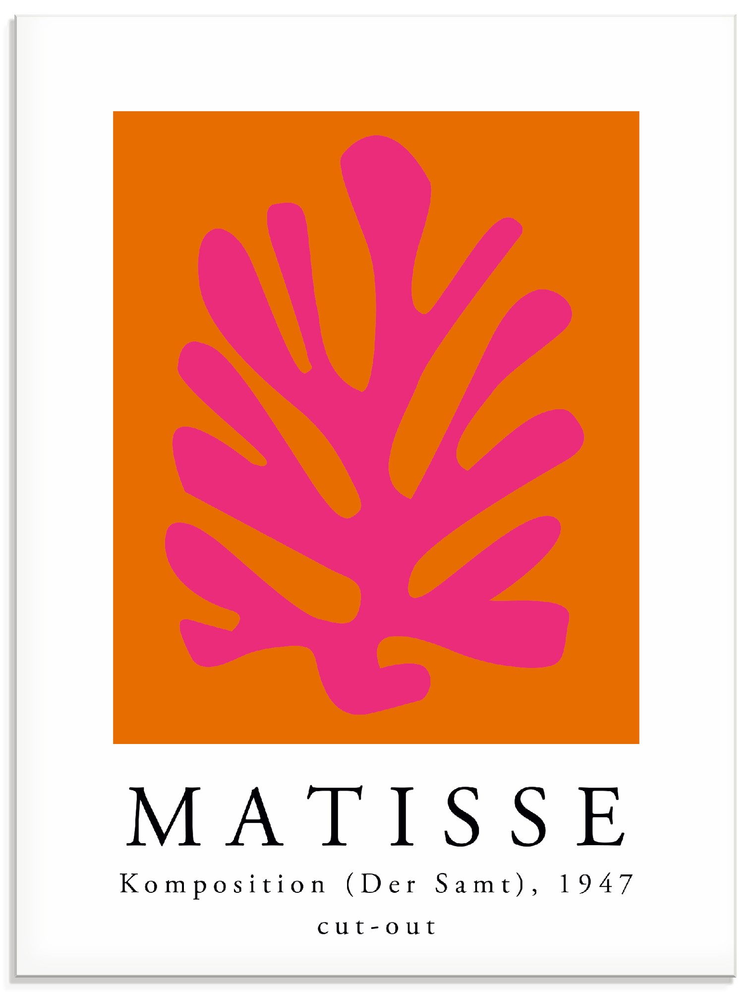 Artland Glasbild Matisse Komposition - cut-out pink, Muster (1 St), in verschiedenen Größen