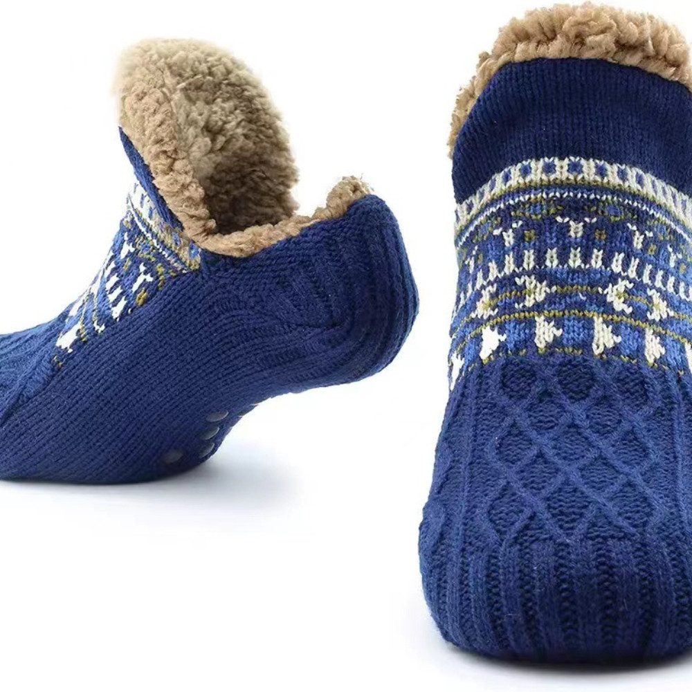 Blusmart Haussocken Hausschuhsocken für Damen und Herren (Warm, Rutschfest, Gestrickt, dick, Flauschig) Für Boden, Bett, Haus
